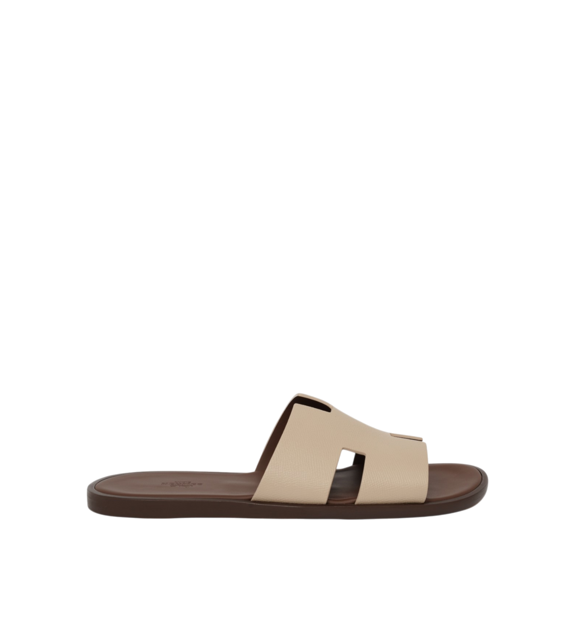 Hermès Izmir Blanc Gomme Marron Epsom