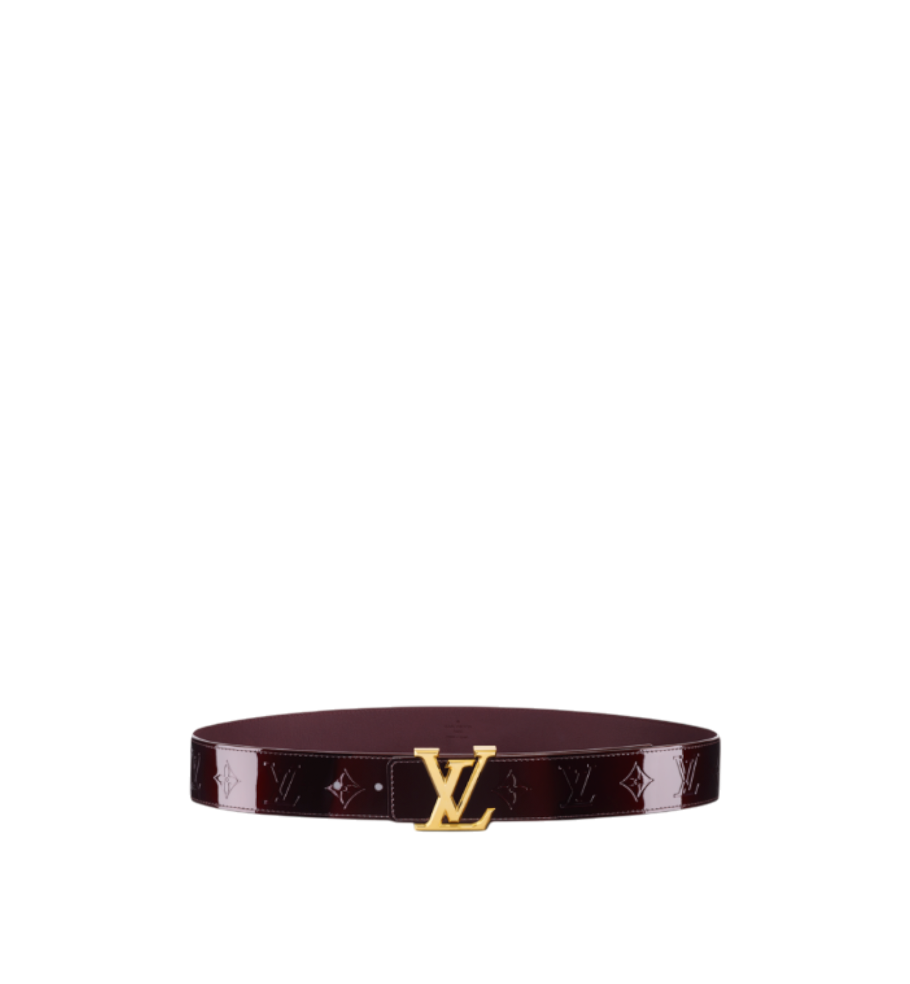 Louis Vuitton Belt Vernis Gold Wine 38