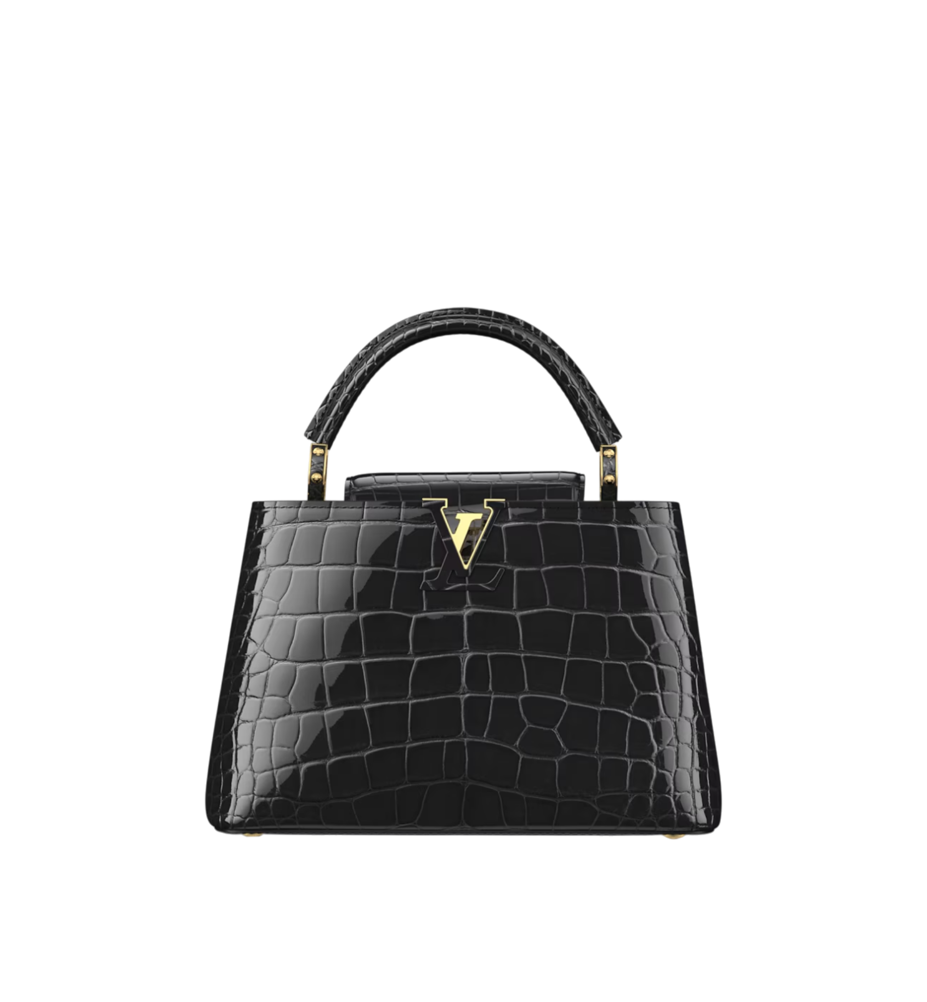 Louis Vuitton Capucines BB Croco Leather GHW Black