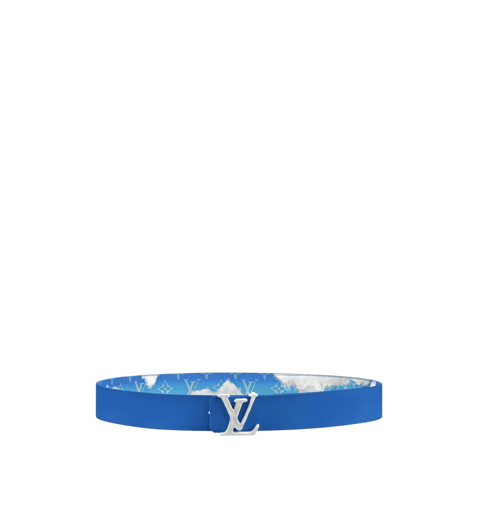 LOUIS VUITTON BELT SHAPE CLOUDS REVERSIBLE BLUE/WHITE