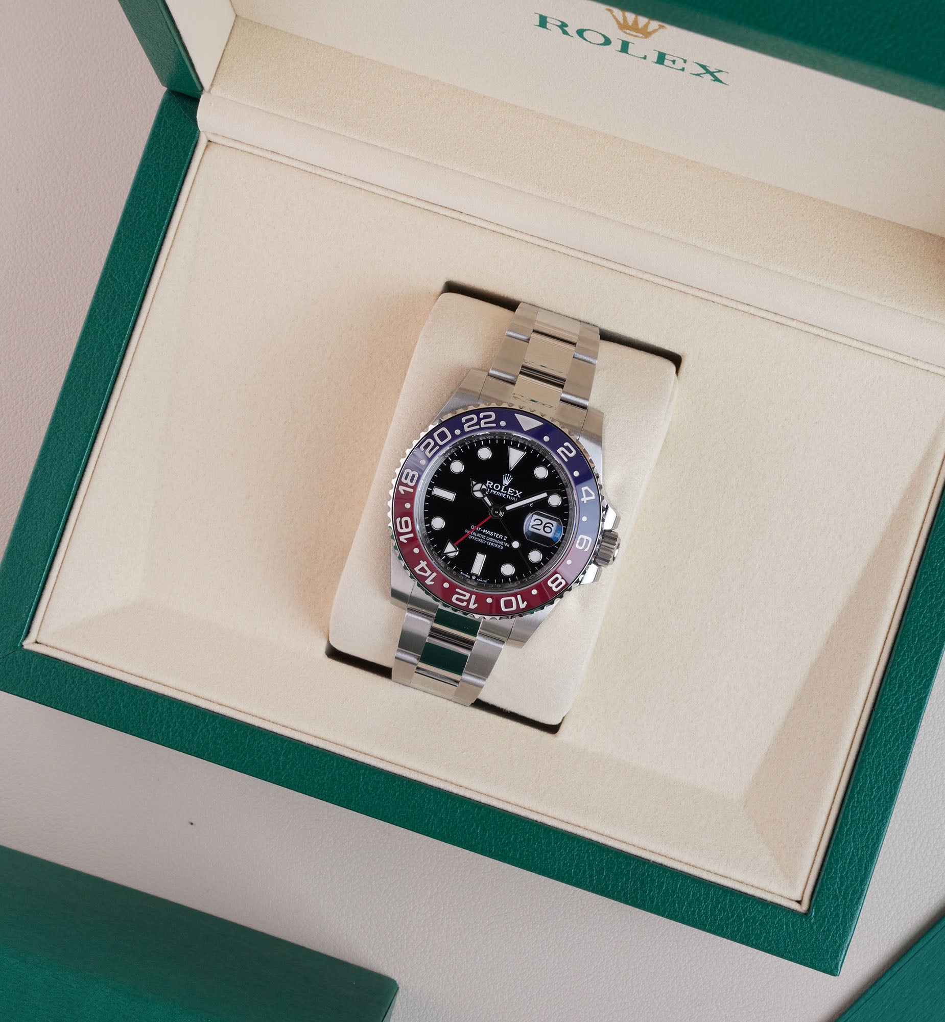 Rolex GMT-Master II 40 "Pepsi" Ref. 126710BLRO Oyster Bracelet | Black