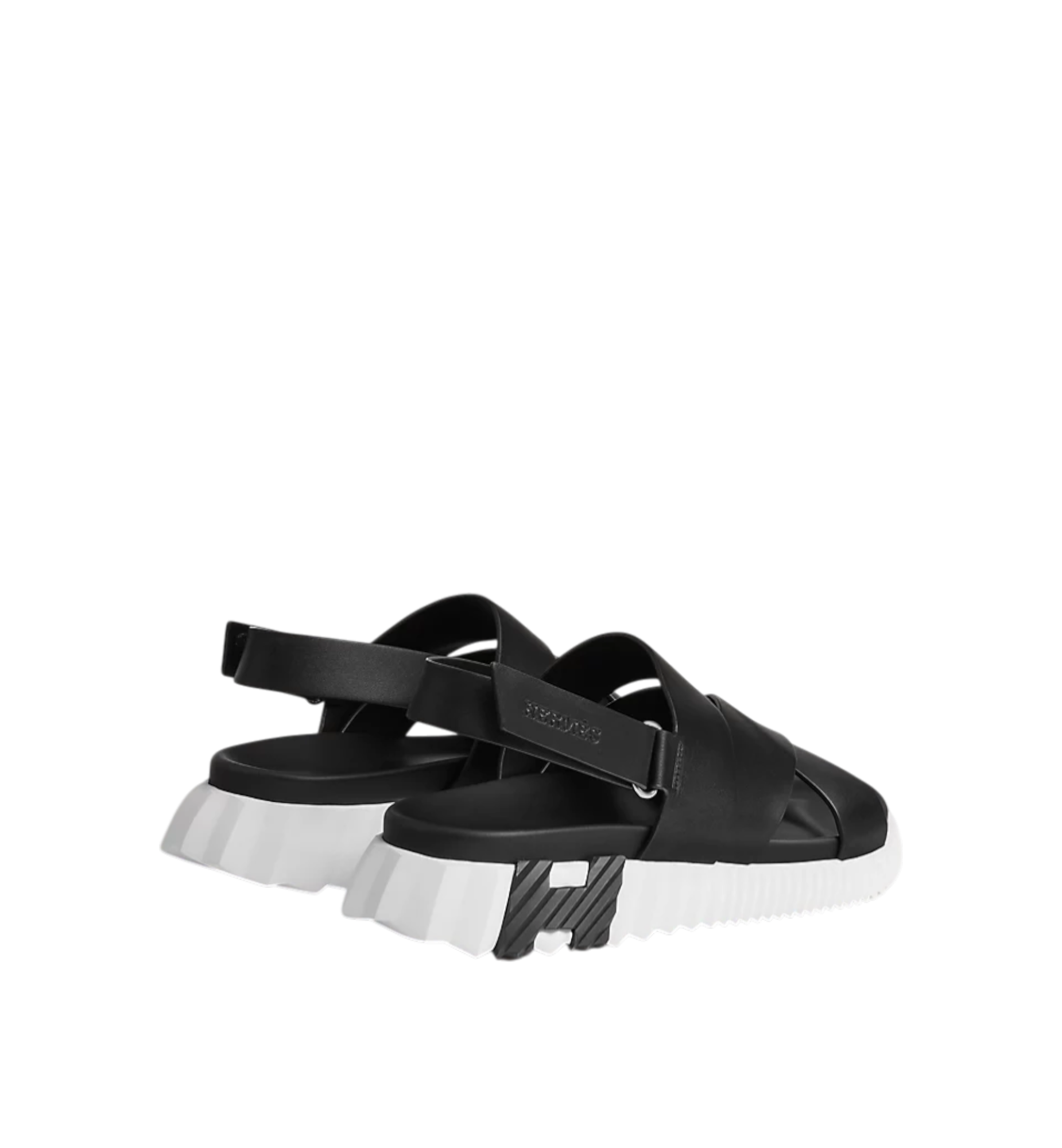 Hermès Electric Sandals Black White