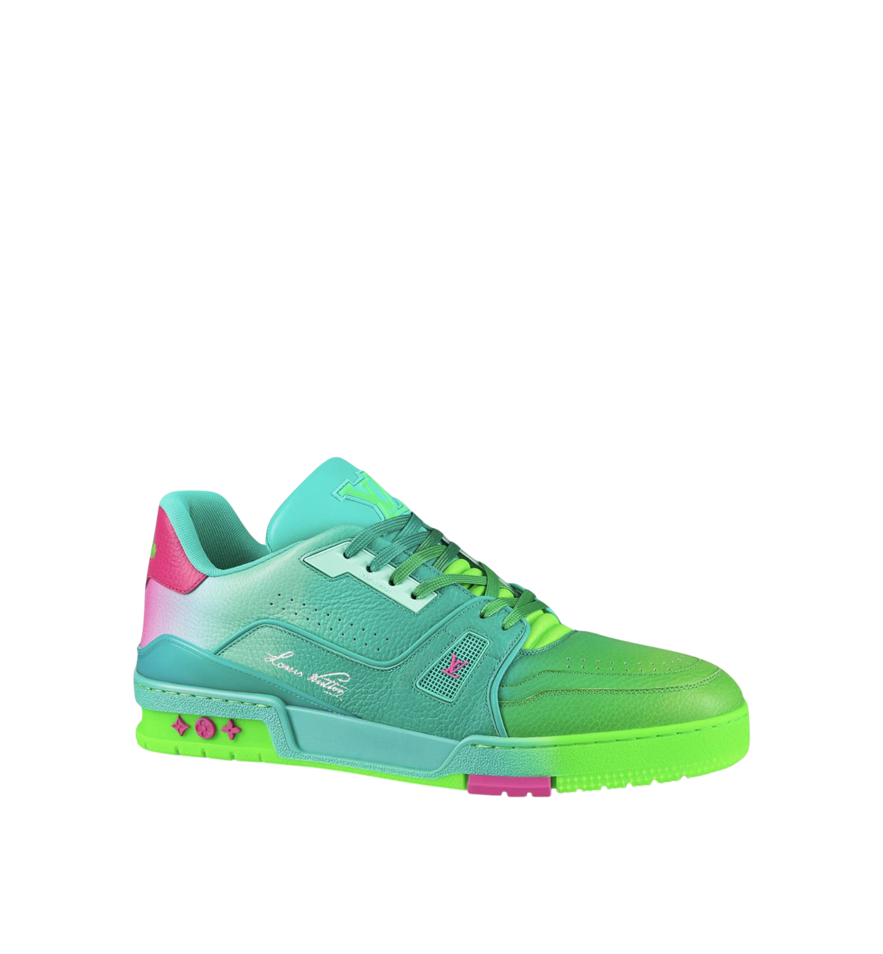 Louis Vuitton Sneaker #54 Aqua And Pink Men