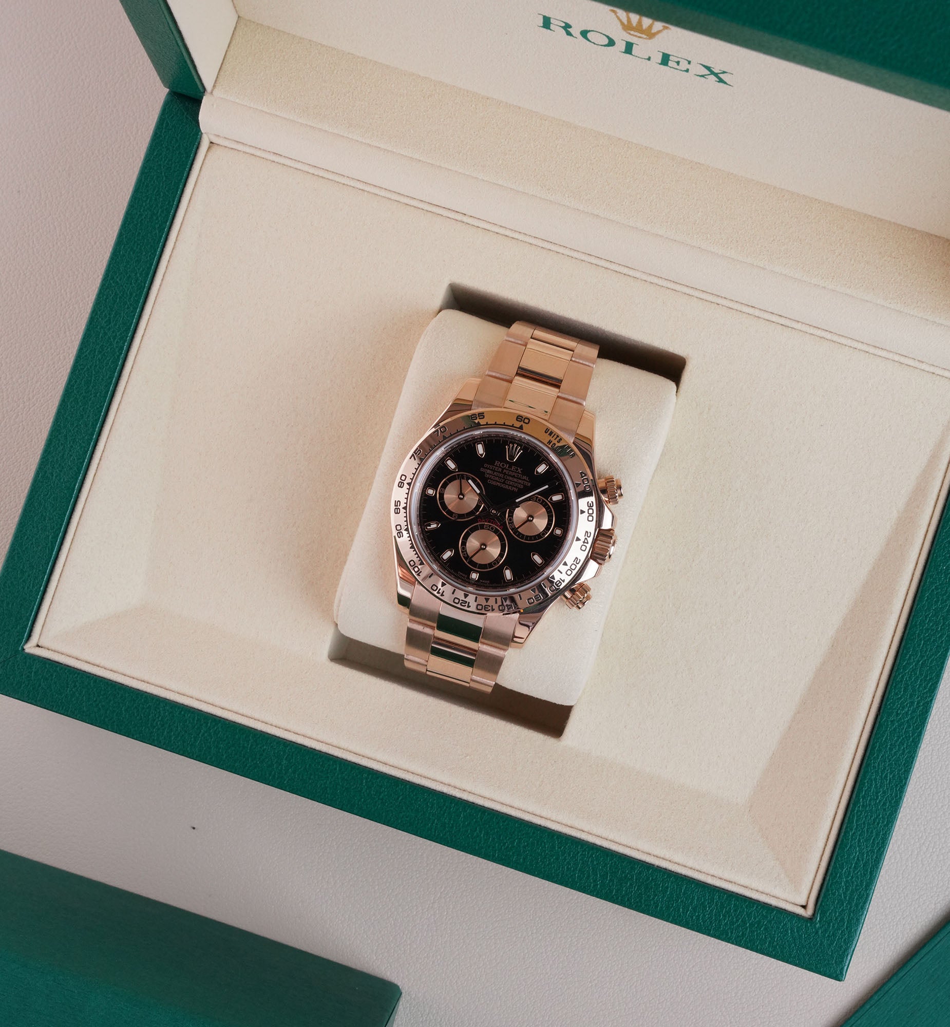 Rolex Cosmograph Daytona 40 Ref. 116505 - Automatic Black 18k Rose Gold Men's Wristwatch