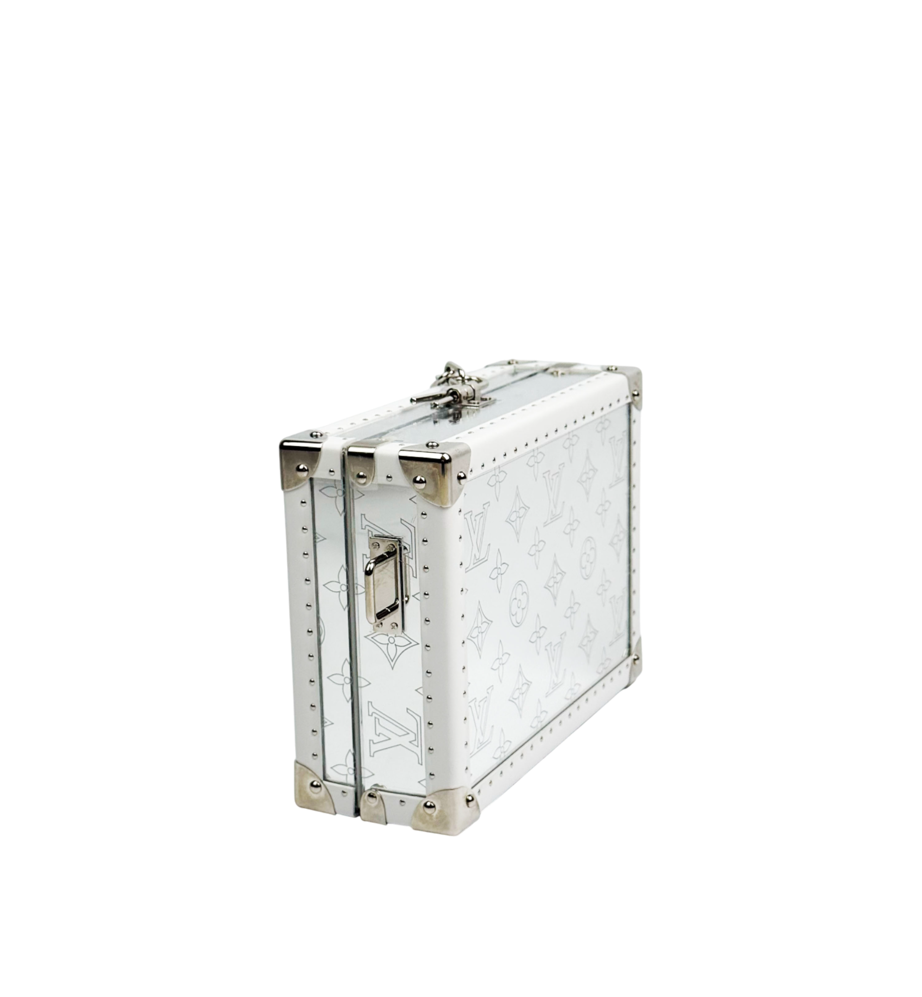 Louis Vuitton White Mirror Monogram Trunk