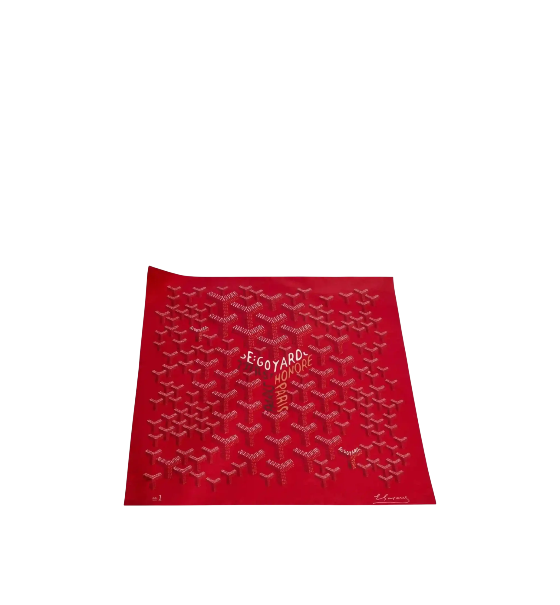 Goyard Scarf No. 1 Red | Luxury Silk Goyard Scarf