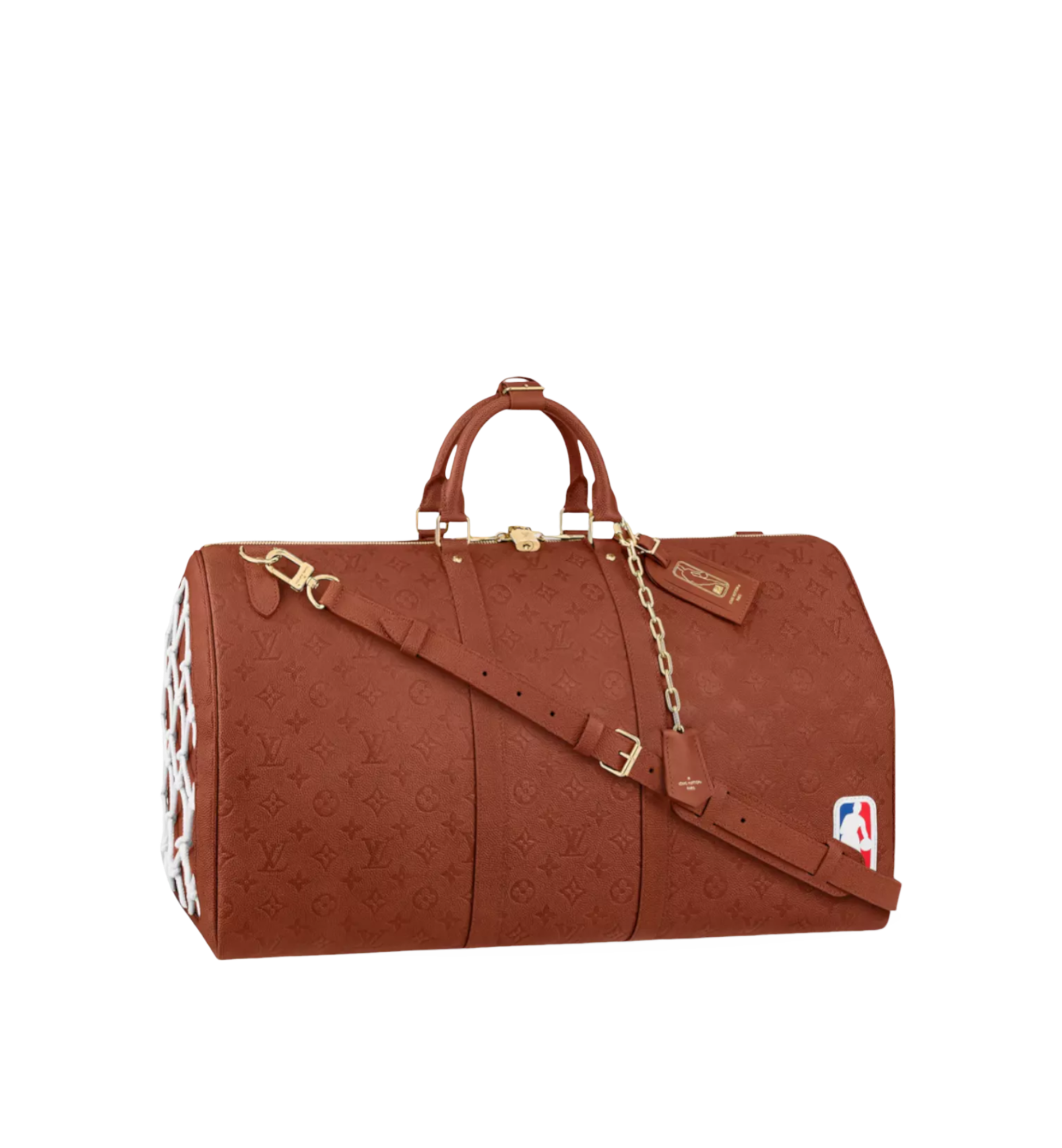 Louis Vuitton x NBA Keepall 55 | Brown Ball Grain Monogram Leather
