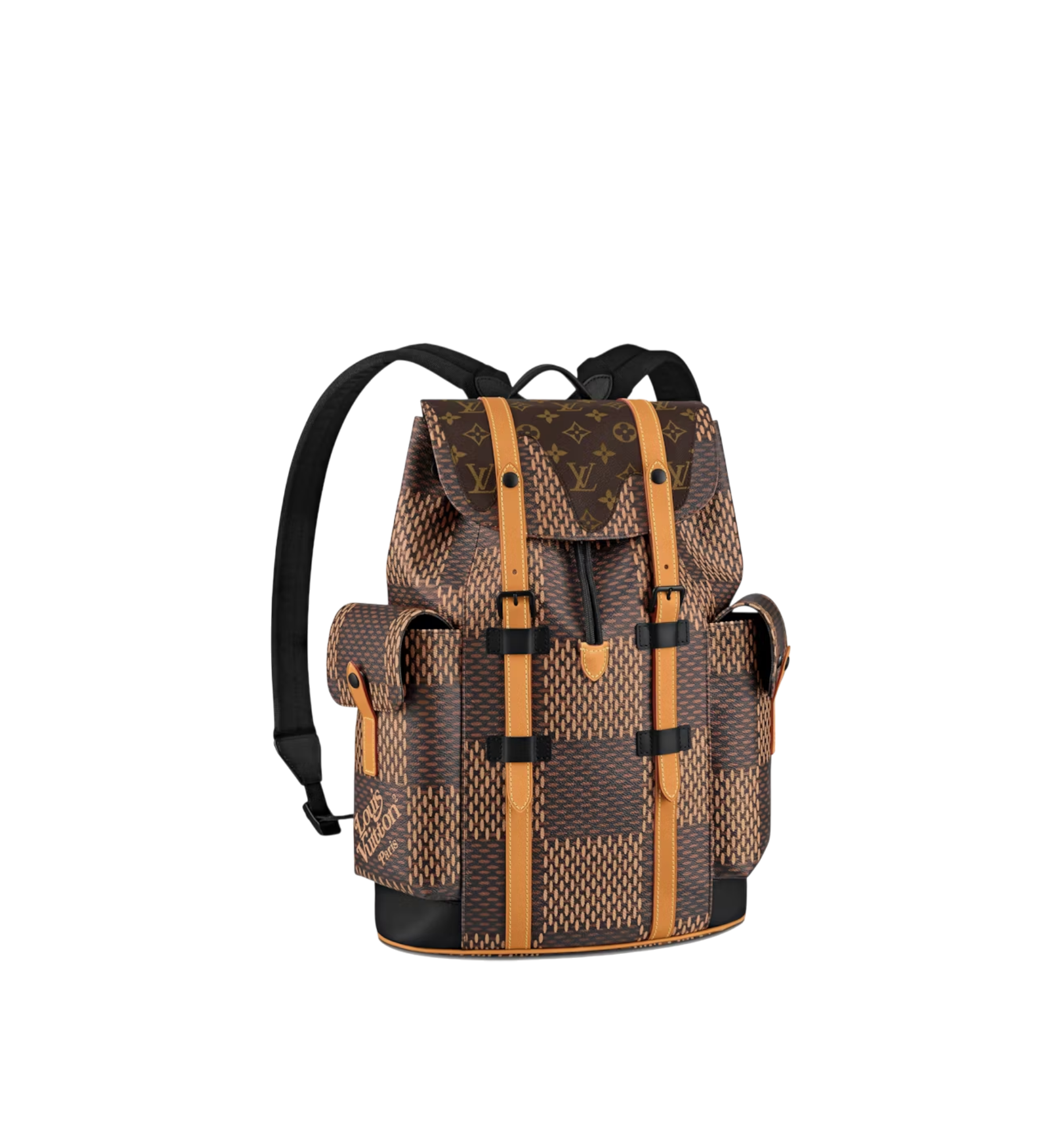 LOUIS VUITTON NIGO CHRISTOPHER DAMIER BACKPACK EBENE BROWN