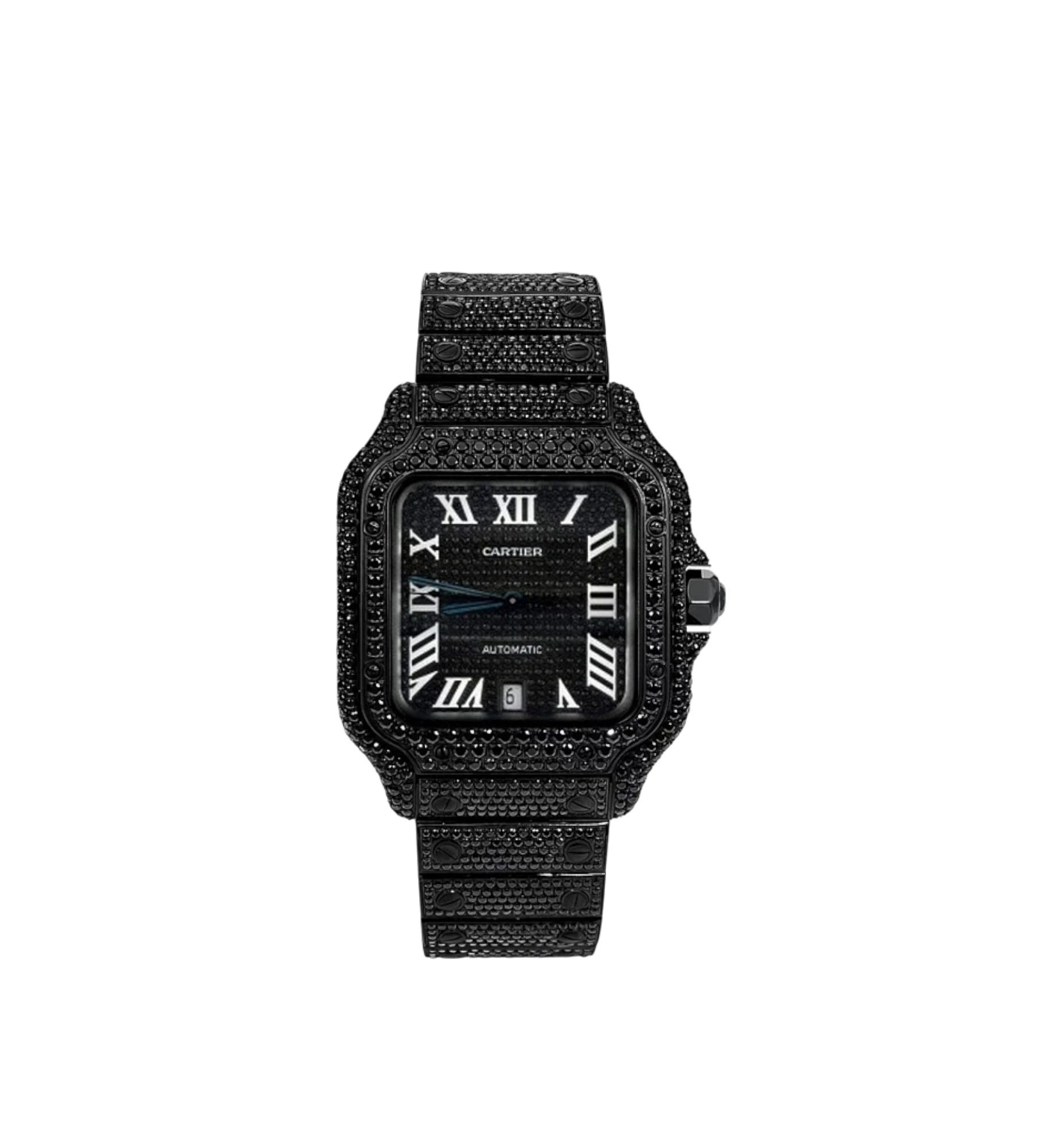 Diamond Cartier Santos 40mm | Black Diamonds Ref. WSSA0030