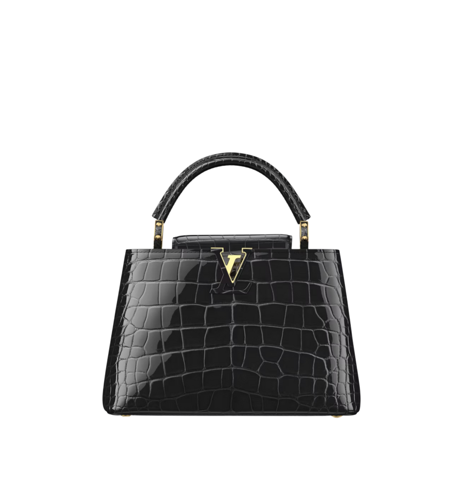 Louis Vuitton Capucines BB Croco Leather GHW Black