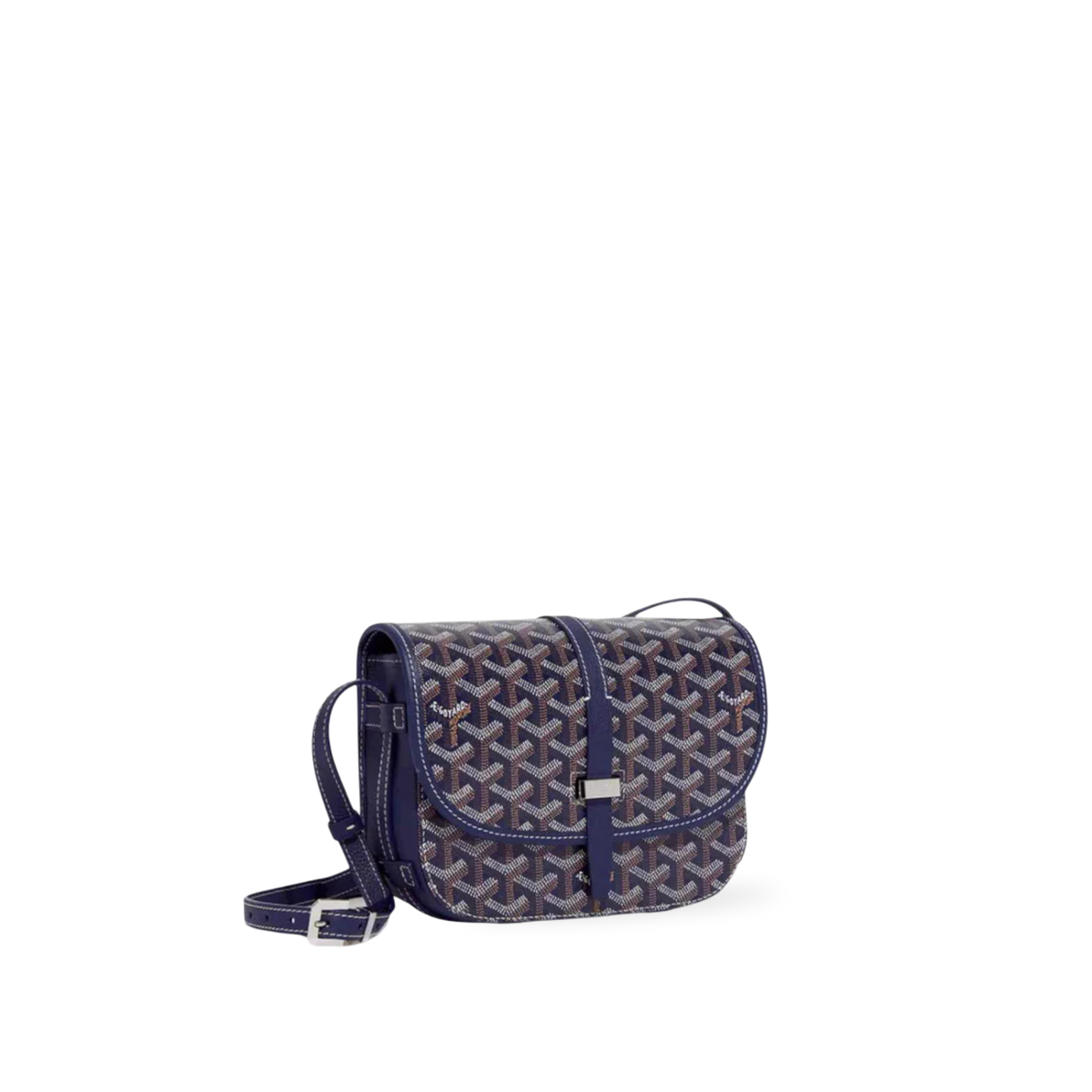 Goyard Belvedere PM Bag Navy Blue | Luxury Goyardine Crossbody