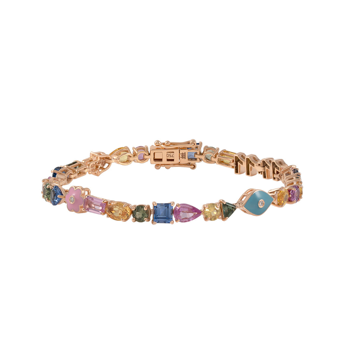 Lucky Rainbow Riviere bracelet