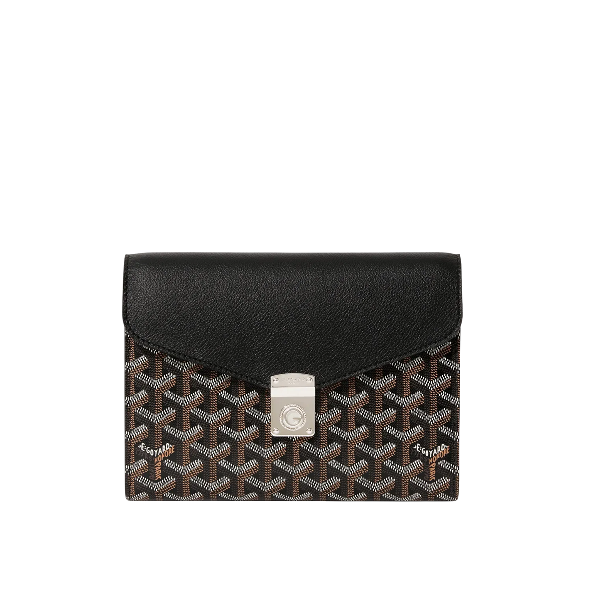 Goyard Chypre Wallet Pouch Black Goyardine Canvas