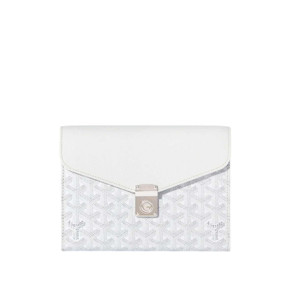 Goyard Chypre Wallet Pouch White Goyardine Canvas