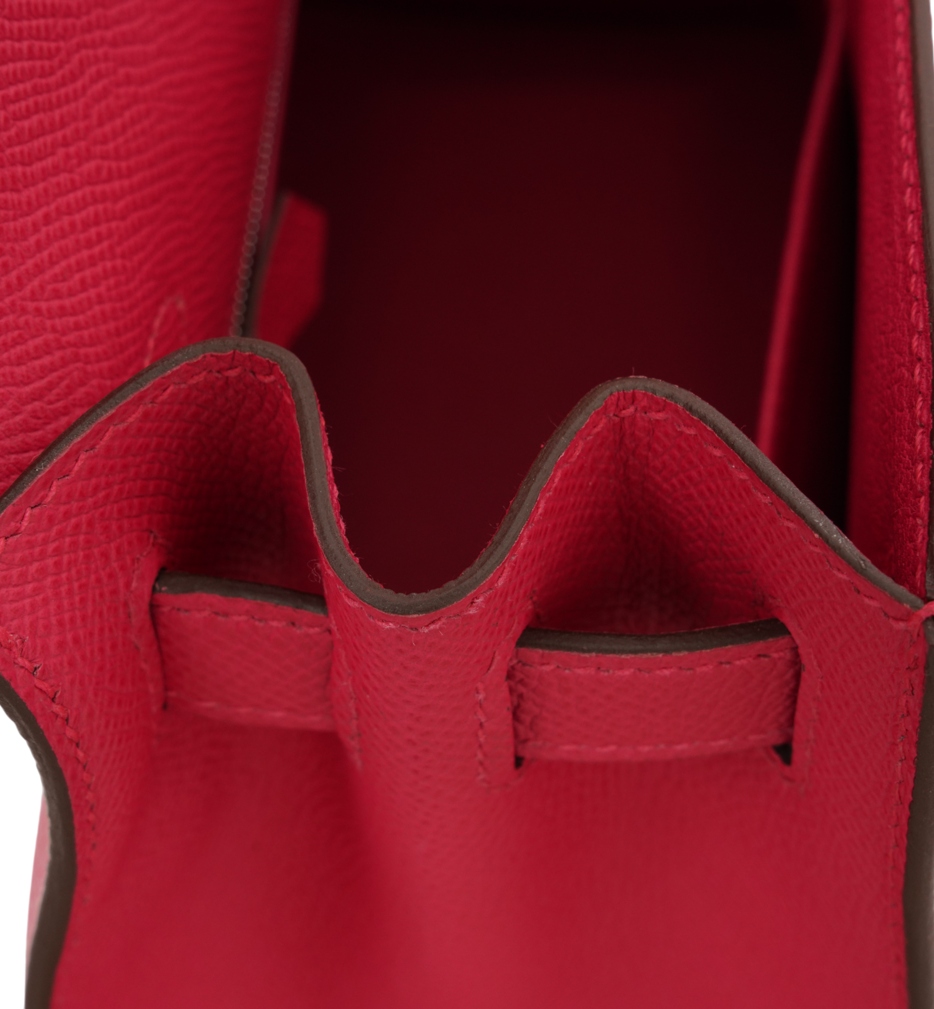 Hermès Kelly 28 Sellier Rose Extreme (I6) Epsom PHW