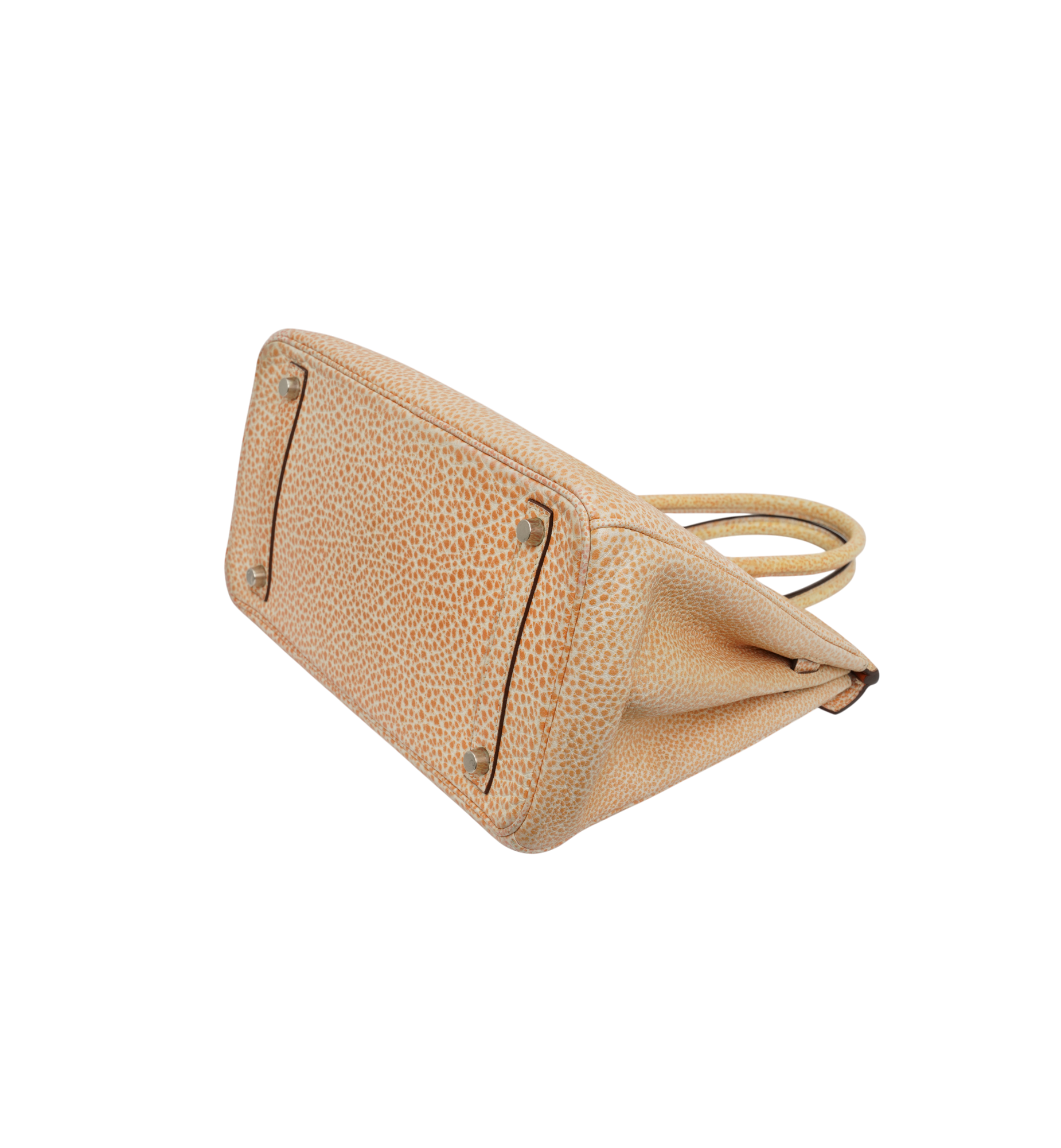 Hermès Birkin 30 Orange Dalmatian Buffalo Palladium Hardware