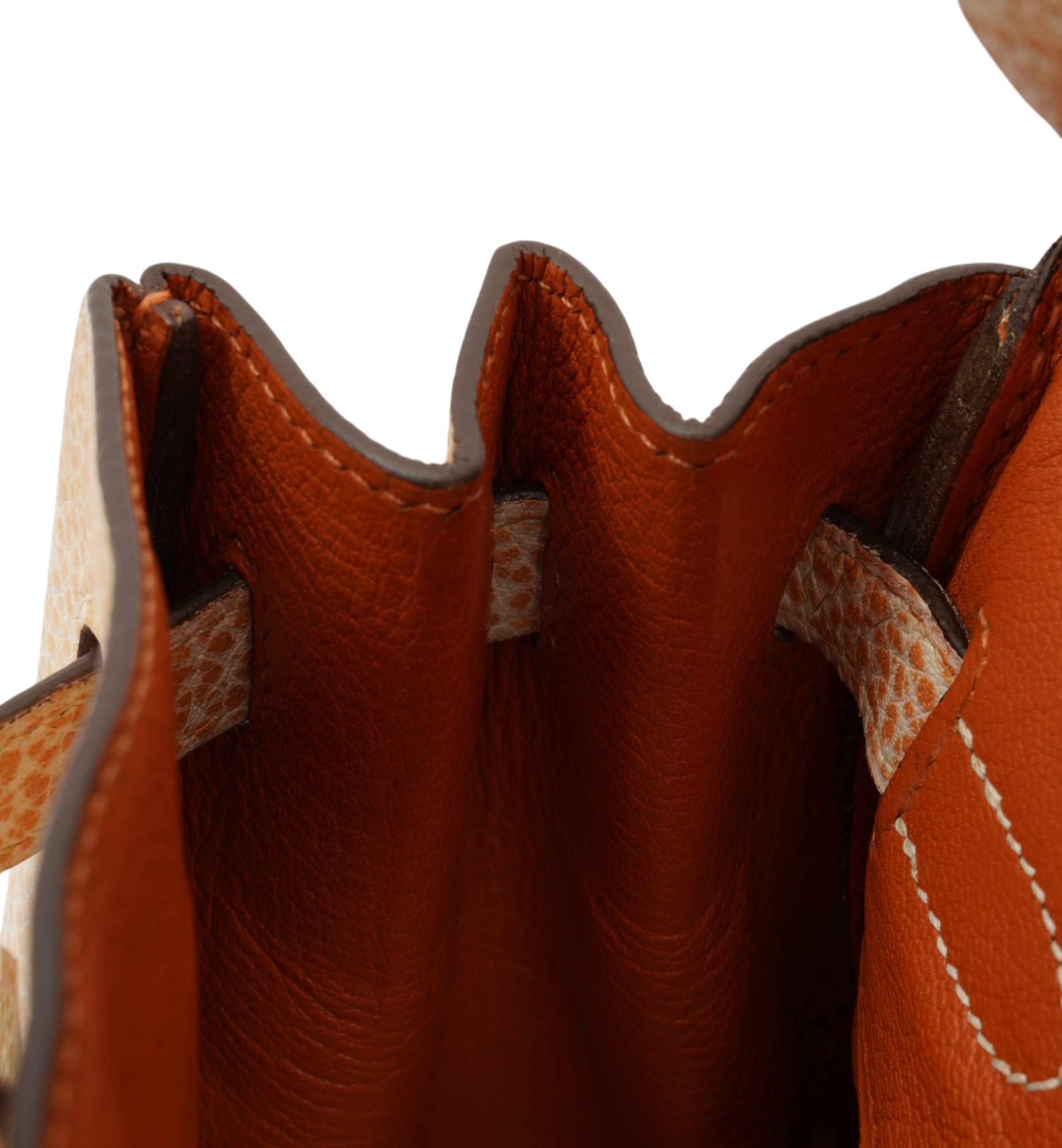 Hermès Birkin 30 Orange Dalmatian Buffalo Palladium Hardware