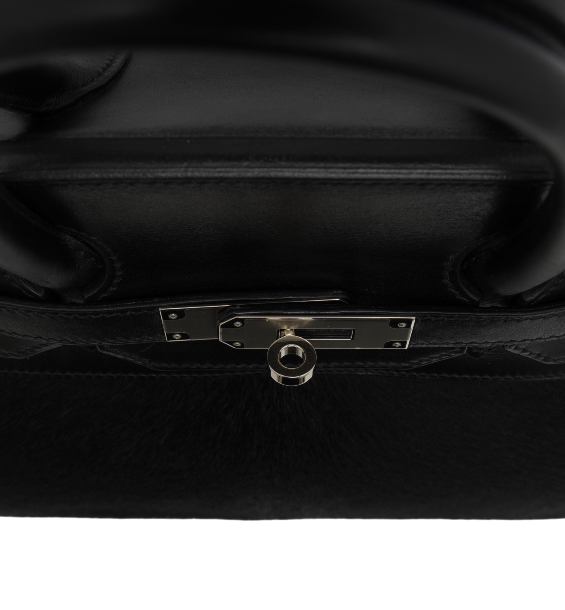 HERMÈS Special Edition Birkin Troika 35 Handbag in Black Evercalf Leather and Veau Troika leather with PHW