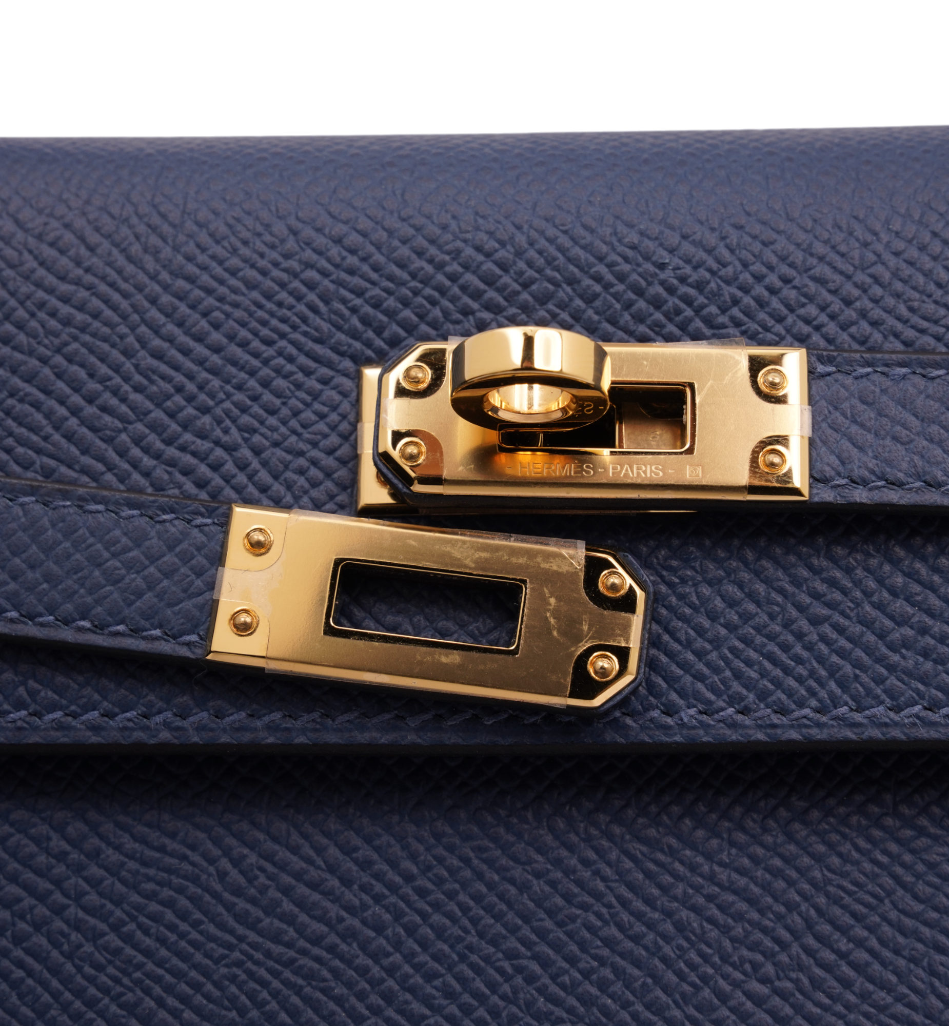 Hermès Kelly 25 Sellier Epsom Deep Blue (S4) GHW