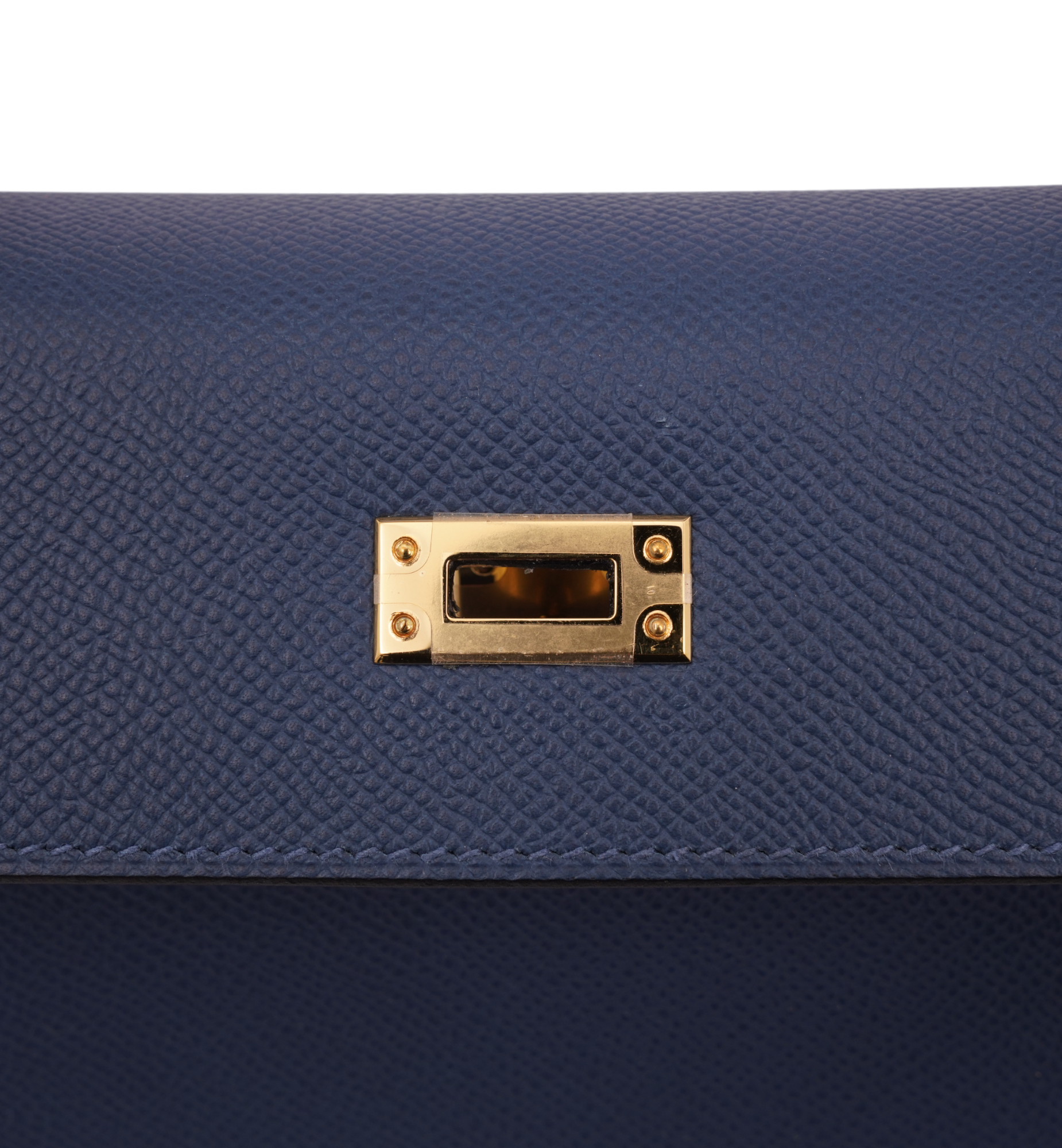 Hermès Kelly 25 Sellier Epsom Deep Blue (S4) GHW