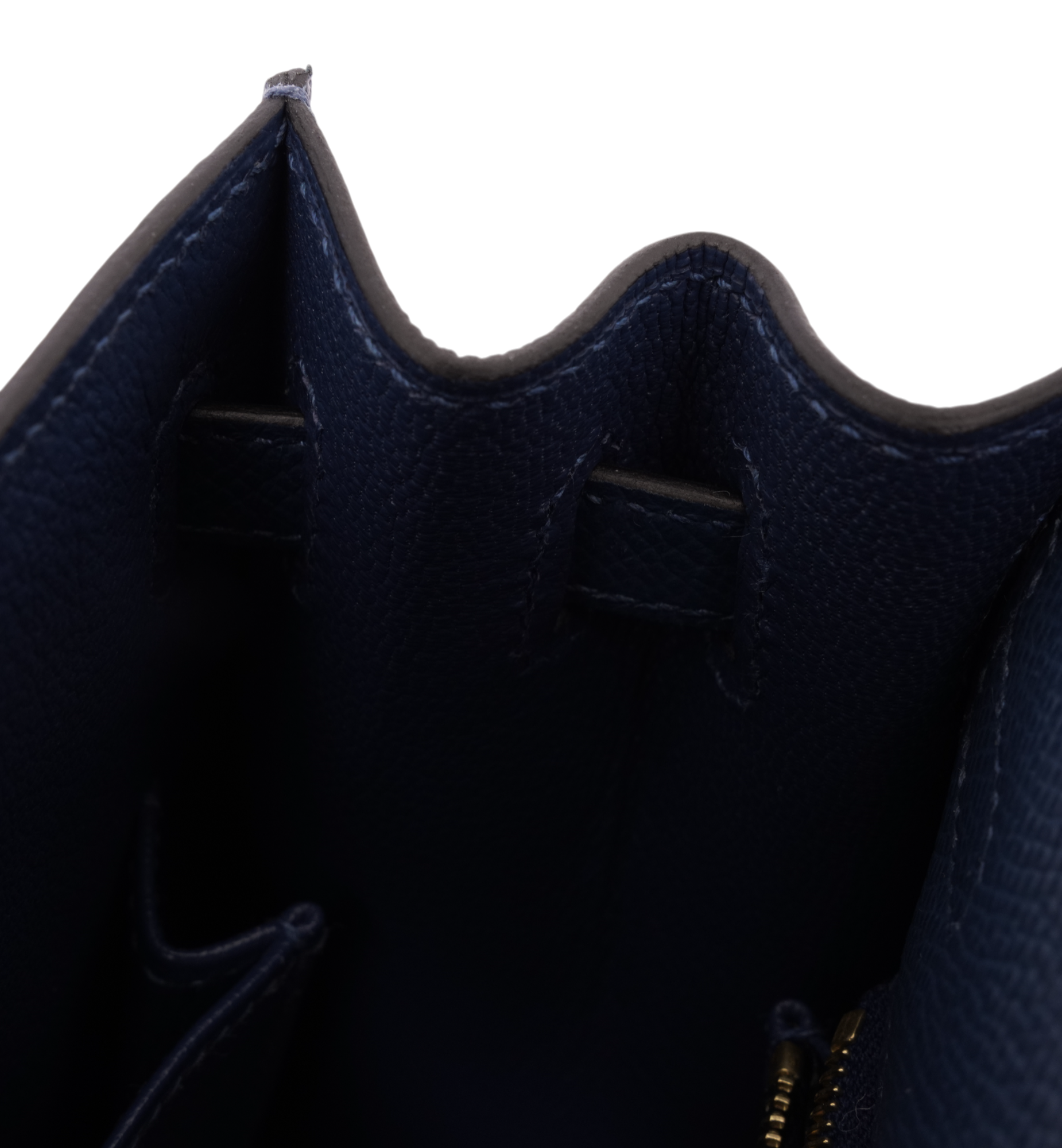 Hermès Kelly 25 Sellier Epsom Deep Blue (S4) GHW