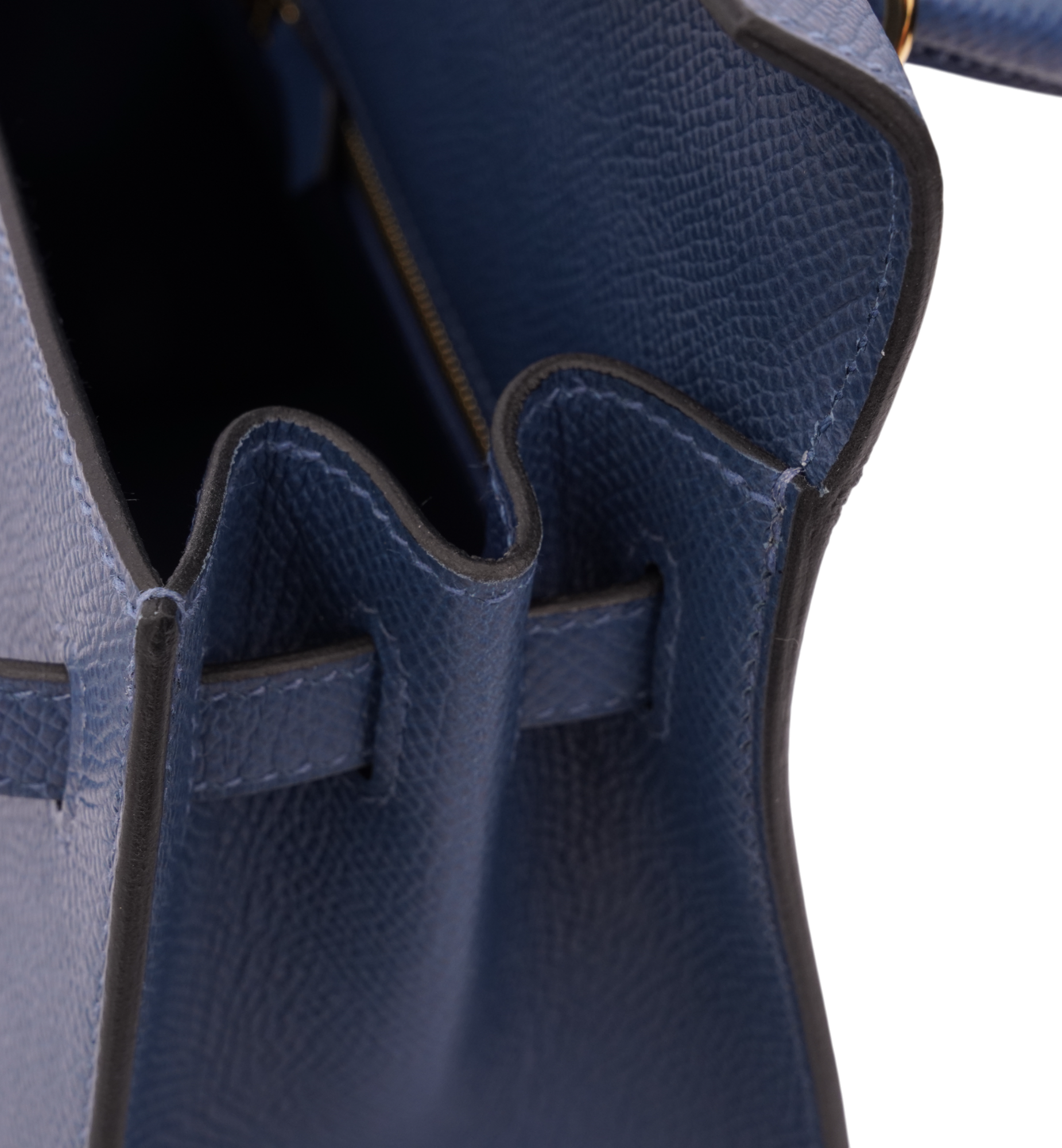 Hermès Kelly 25 Sellier Epsom Deep Blue (S4) GHW