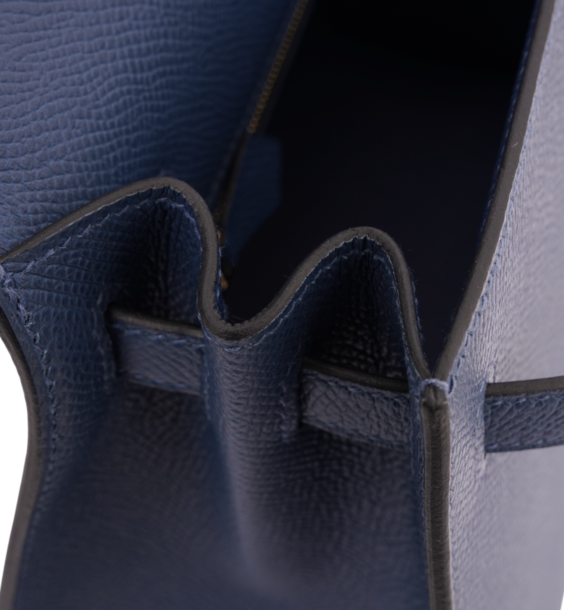 Hermès Kelly 25 Sellier Epsom Deep Blue (S4) GHW