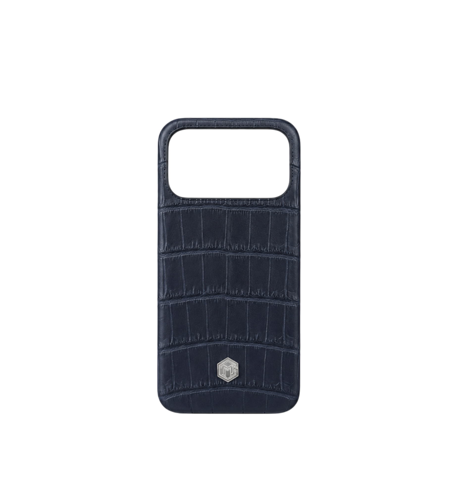 Marina De Golle Crocodile leather phone case Navy 17 Pro