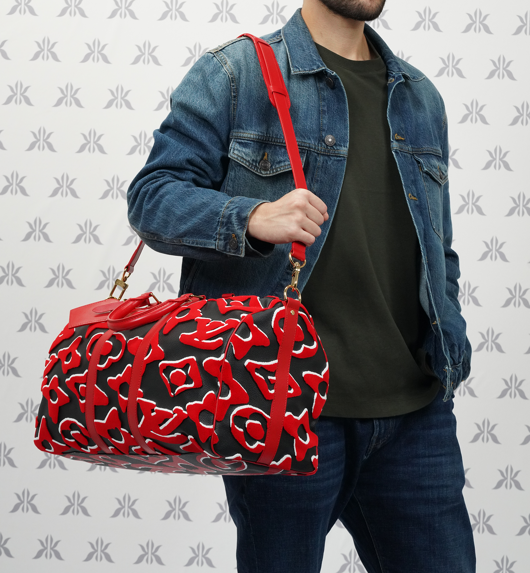 Louis Vuitton x URS Fischer Special Edition Keepall Monogram Red