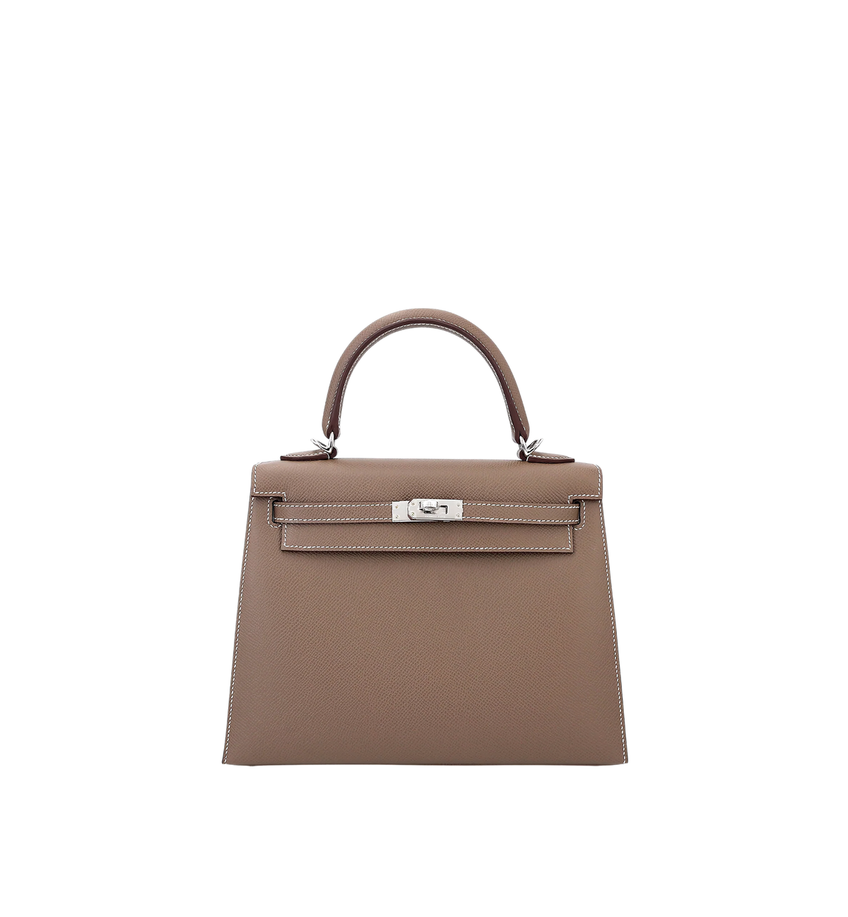 Hermès Kelly 25 Sellier Etoupe (18) Epsom PHW