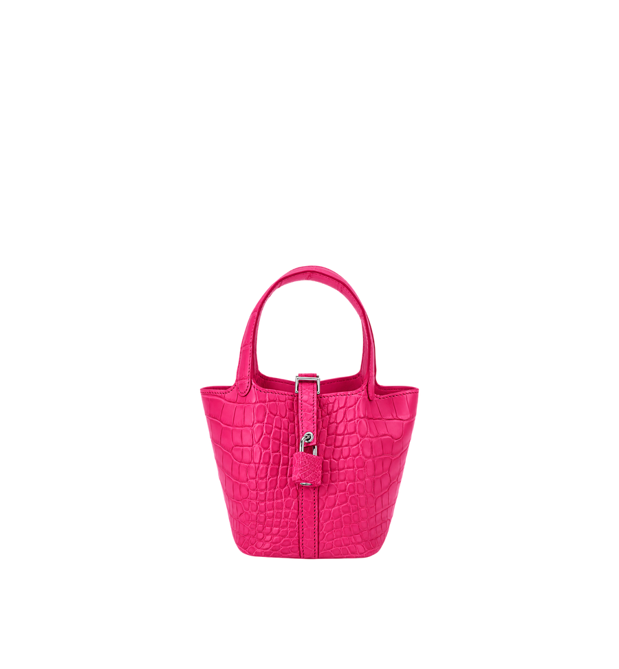 Hermès Picotin Micro Alligator Mississipiensis Rose Extreme (I6)