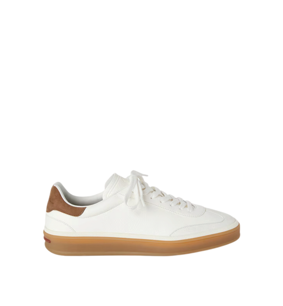 Loro Piana Tennis Walk Sneaker Deerskin White