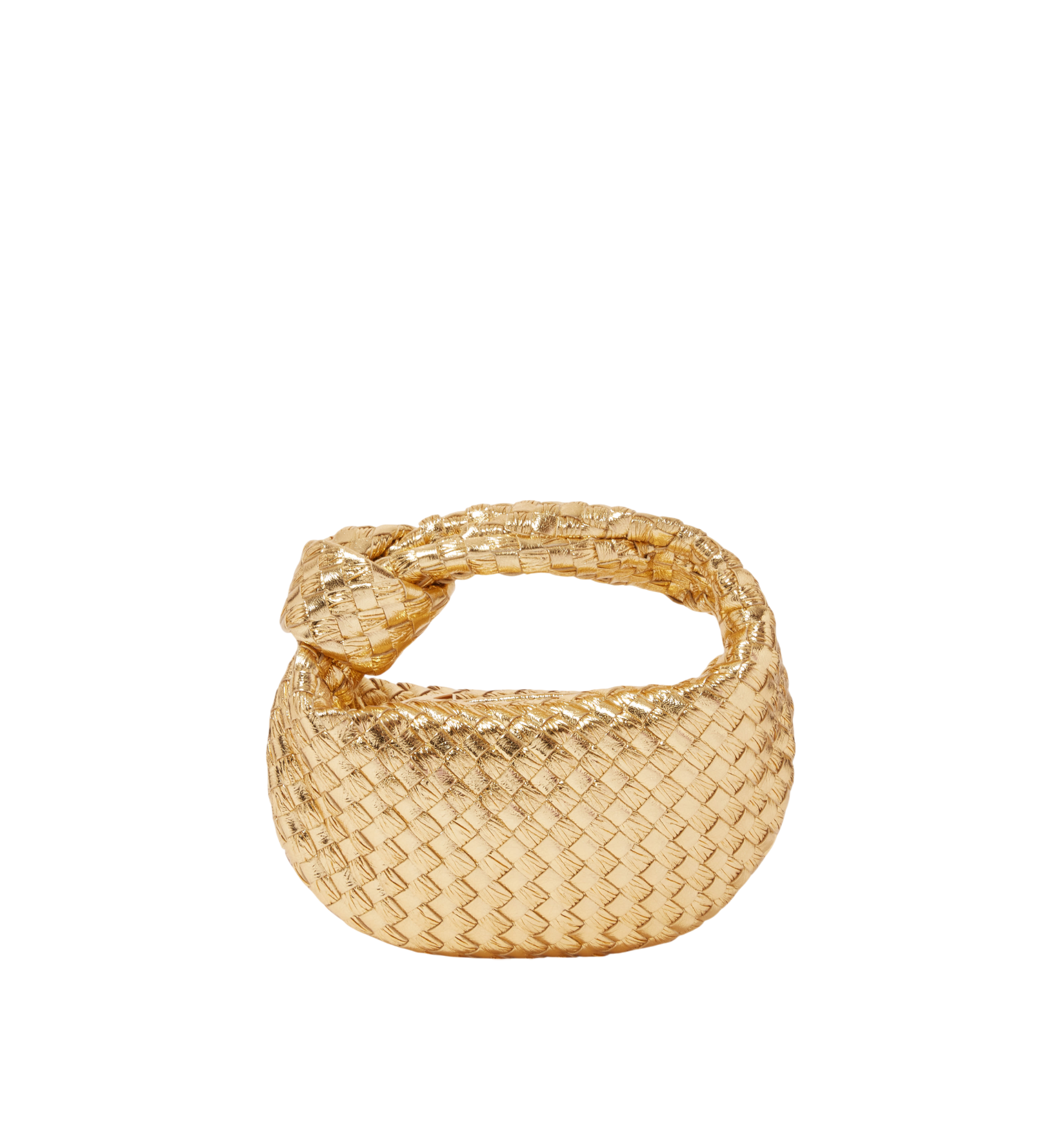 Bottega Veneta Jodie Mini Bag in Craque Metallic Intrecciato Leather