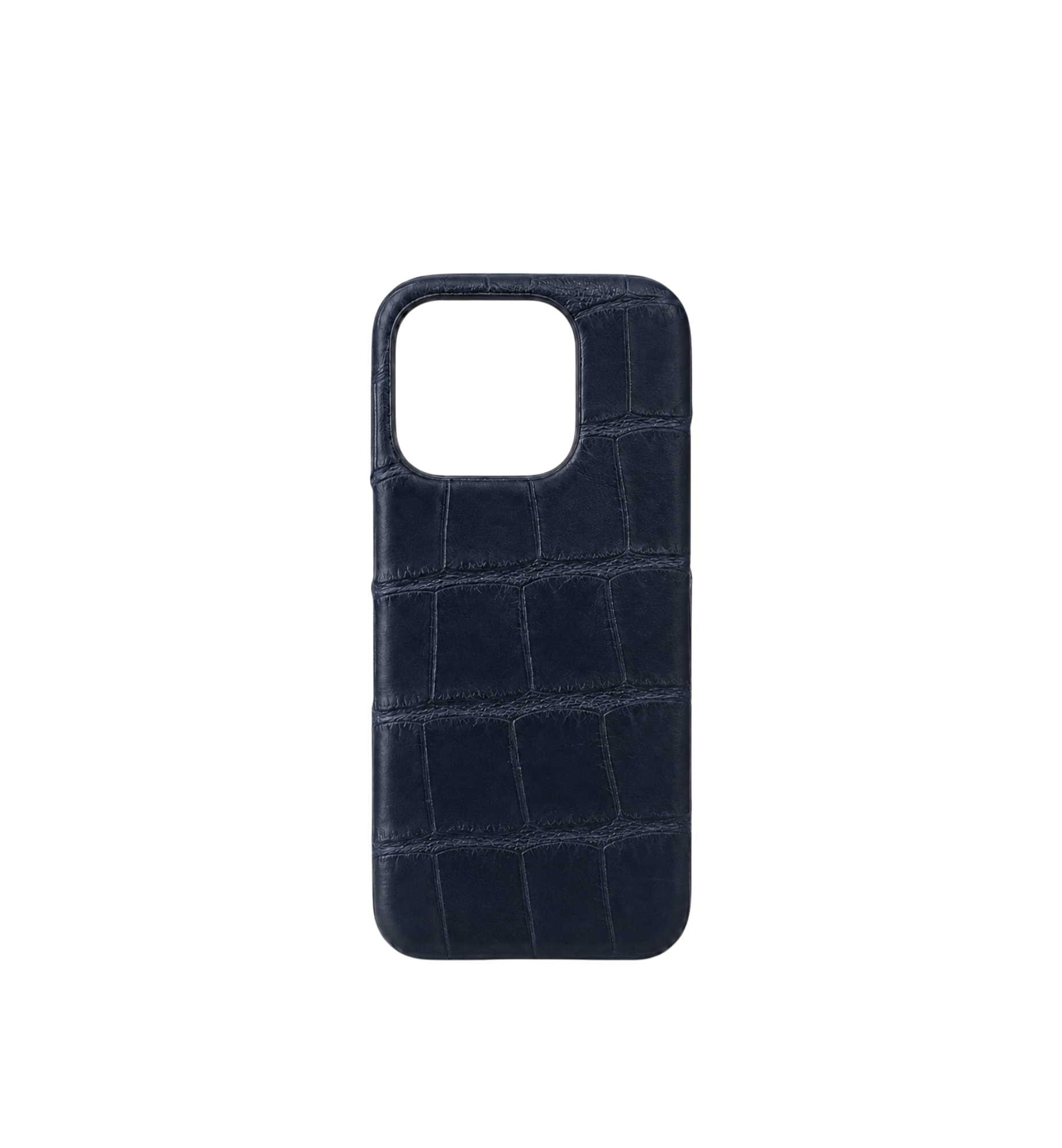 Marina De Golle Crocodile leather phone case Navy 15 Pro max