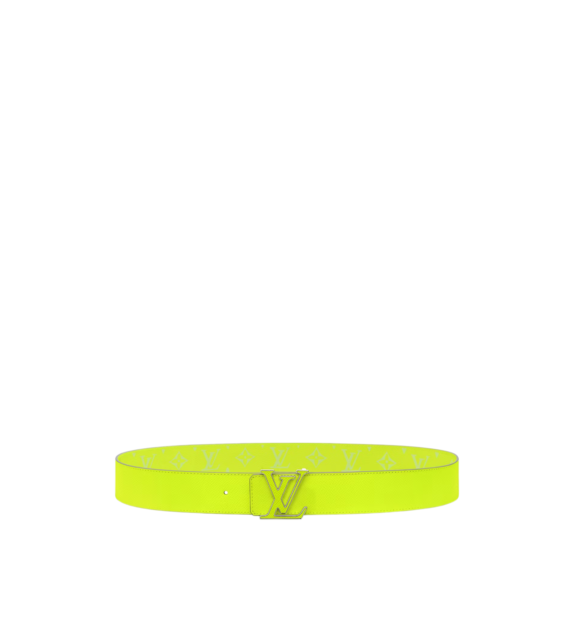 LOUIS VUITTON REVERSIBLE BELT MONOGRAM TAIGA FLUO GREEN 40
