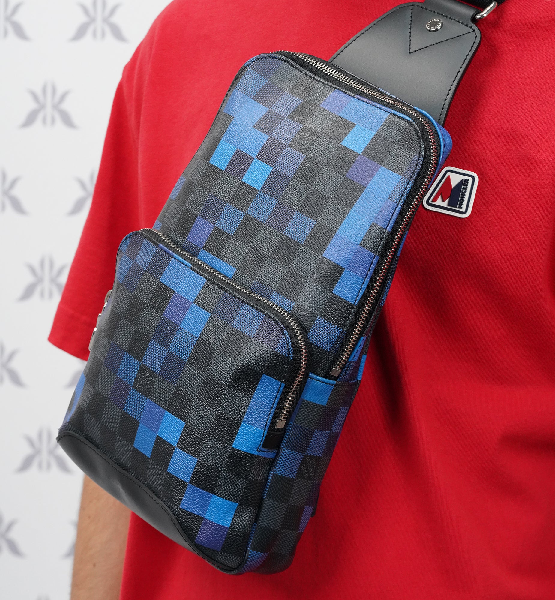 Louis Vuitton Sling Bag Avenue Damier Graphite Pixel Blue
