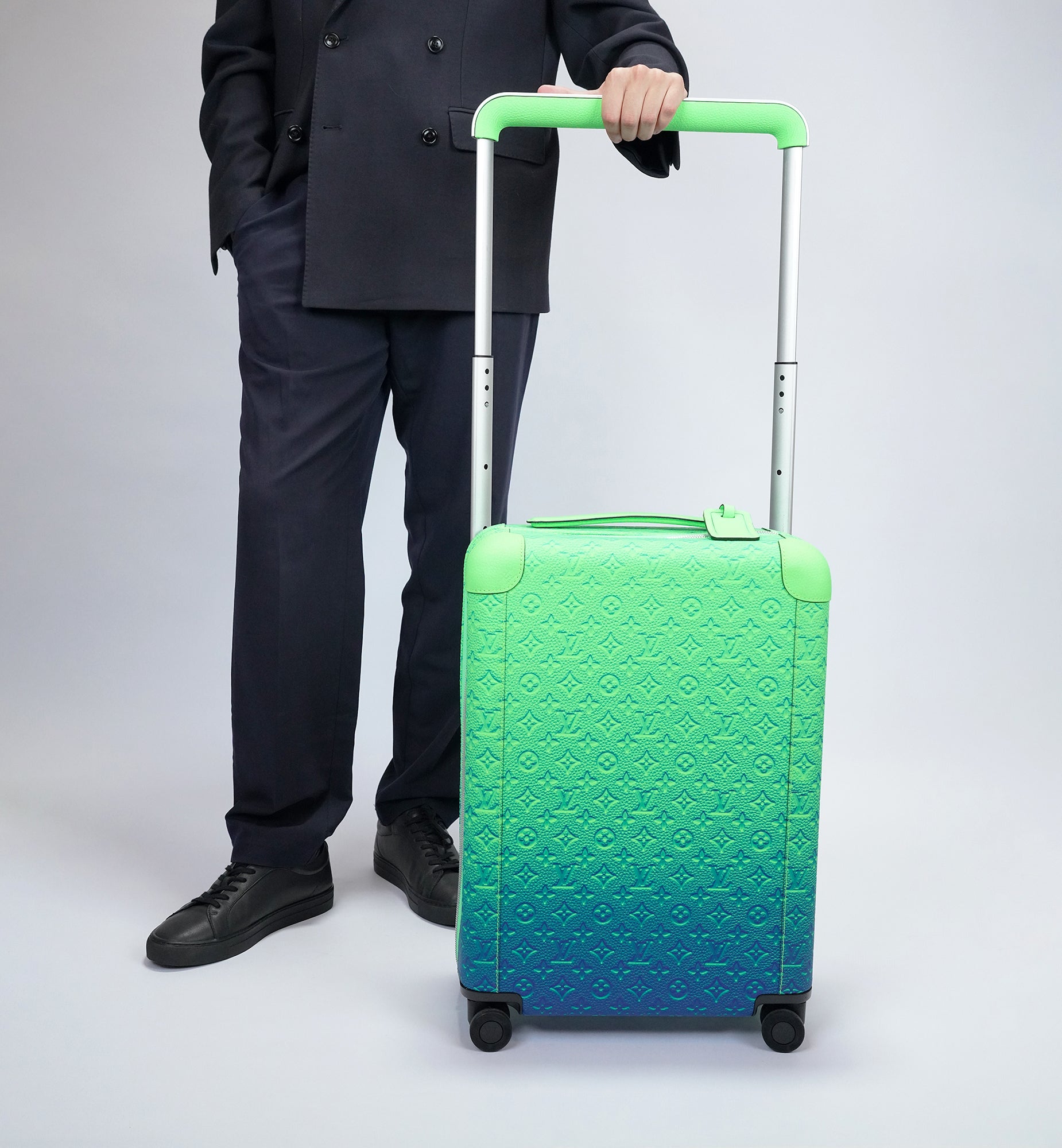 Louis Vuitton Horizon 55 Taurillon Illusion Blue Green