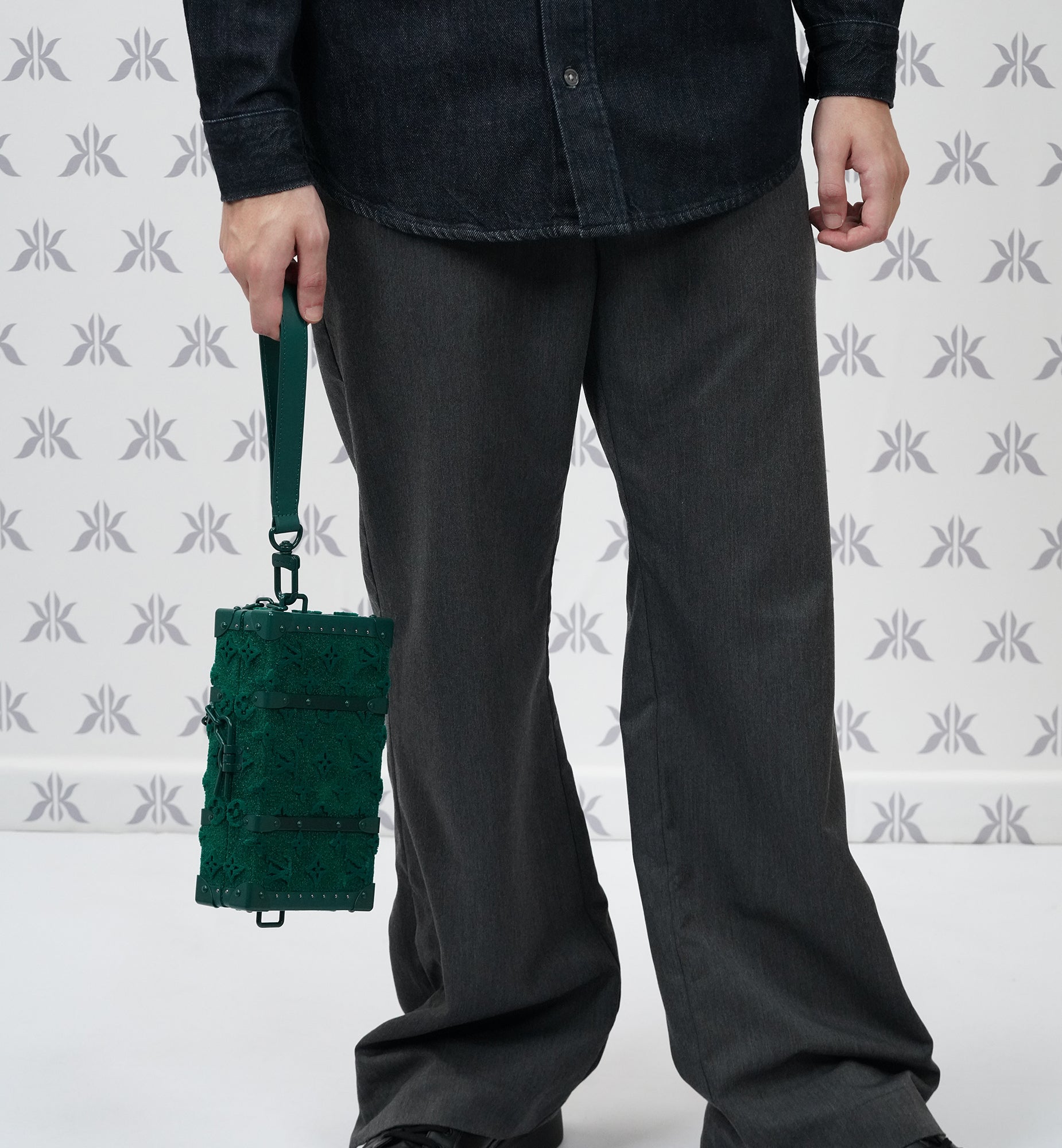 Louis Vuitton Monogram Tuffetage Trunk Green Limited Edition by Virgil Abloh