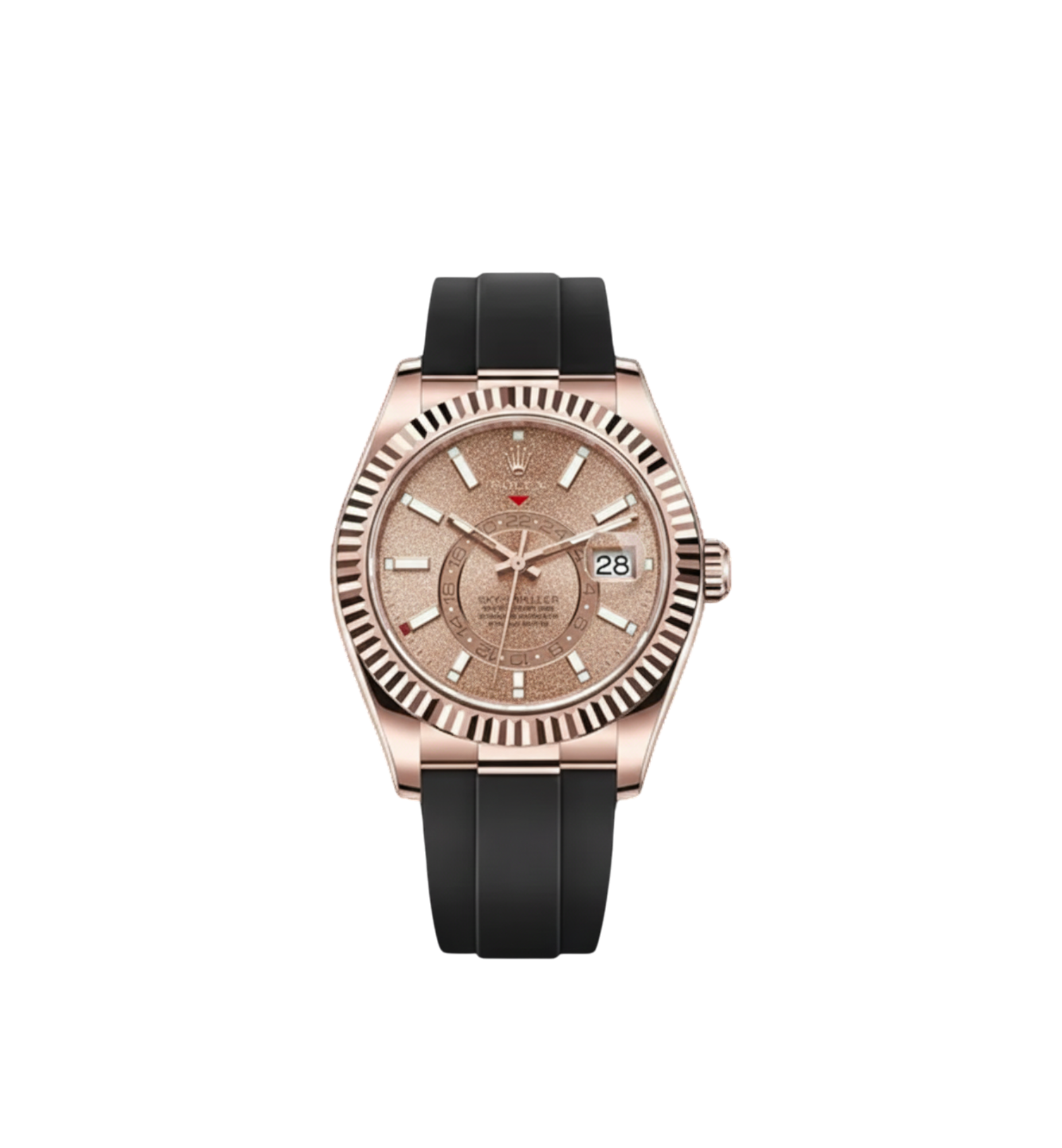 Rolex Sky-Dweller 42 Ref. 326235 - Oysterflex Rose Gold Sandust Dial