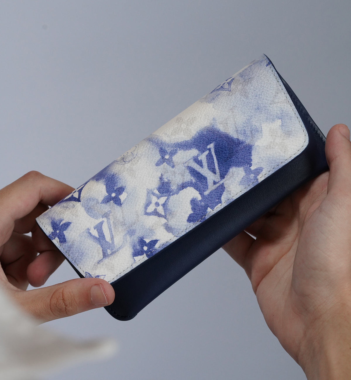Louis Vuitton Woody Glasses Case Watercolor Monogram Blue