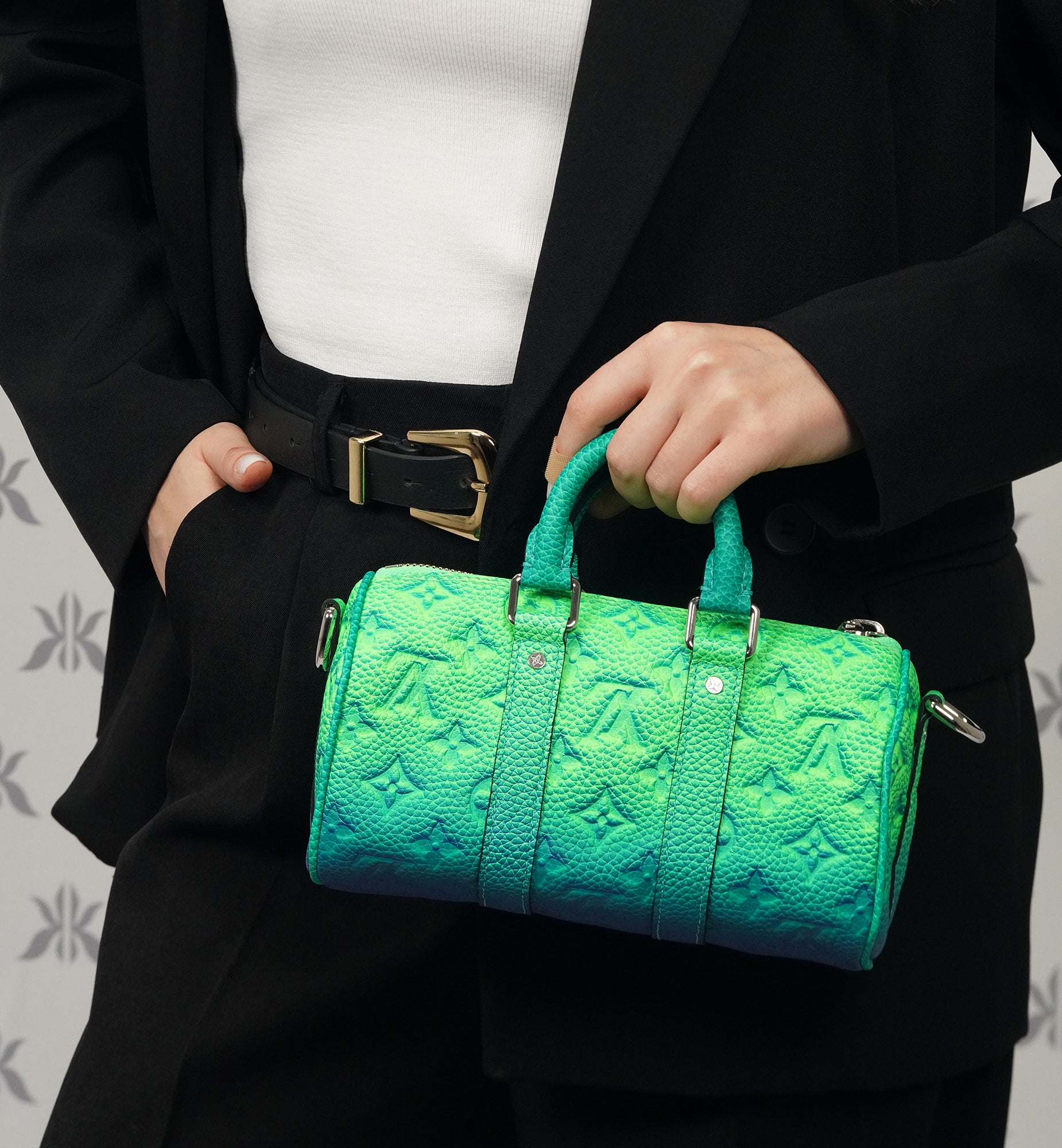 Louis Vuitton Keepall XS Taurillon Illusion Blue/Green Mini Bag