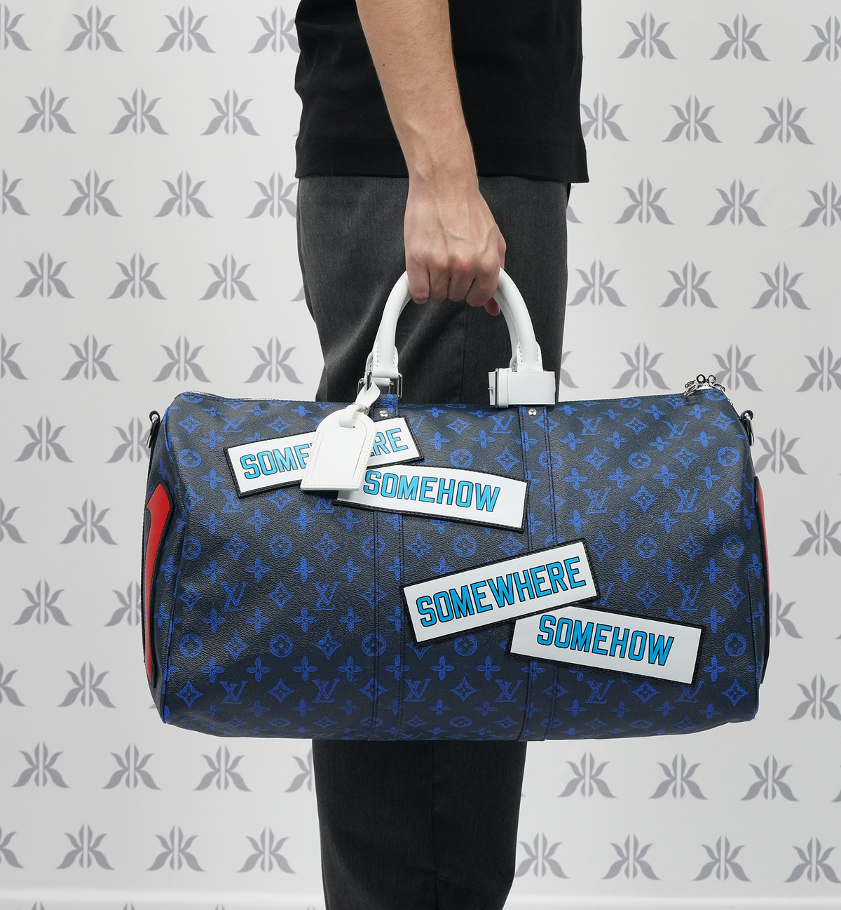 Louis Vuitton Keepall Bandouliere 50 Monogram Blue