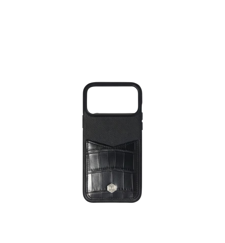 Marina De Golle Phone Case made of Combination Leather Black 17 Pro Max
