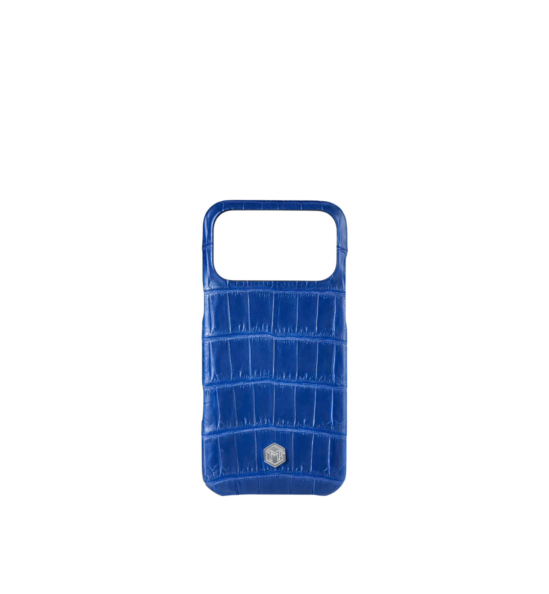 Marina De Golle Crocodile Leather Phone Case Blue 17 Pro Max