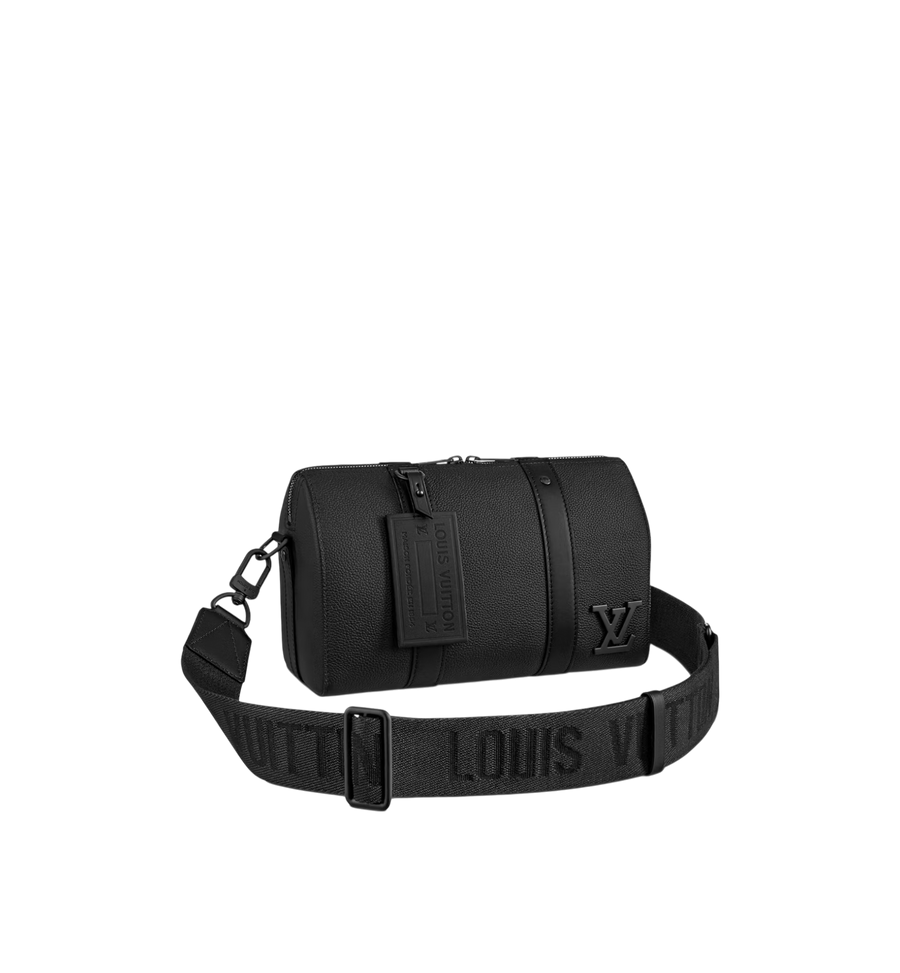 Louis Vuitton City Keepall Black Leather Bag