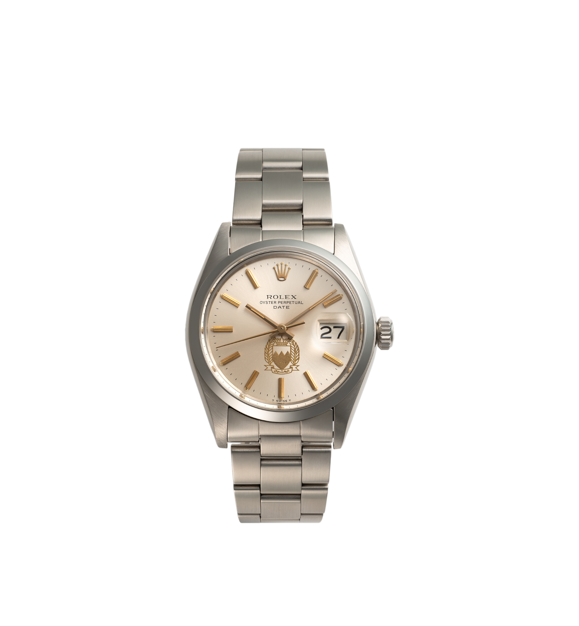 Rolex Perpetual Date 34 Ref. 15000 Bahrain Logo Crest 1979