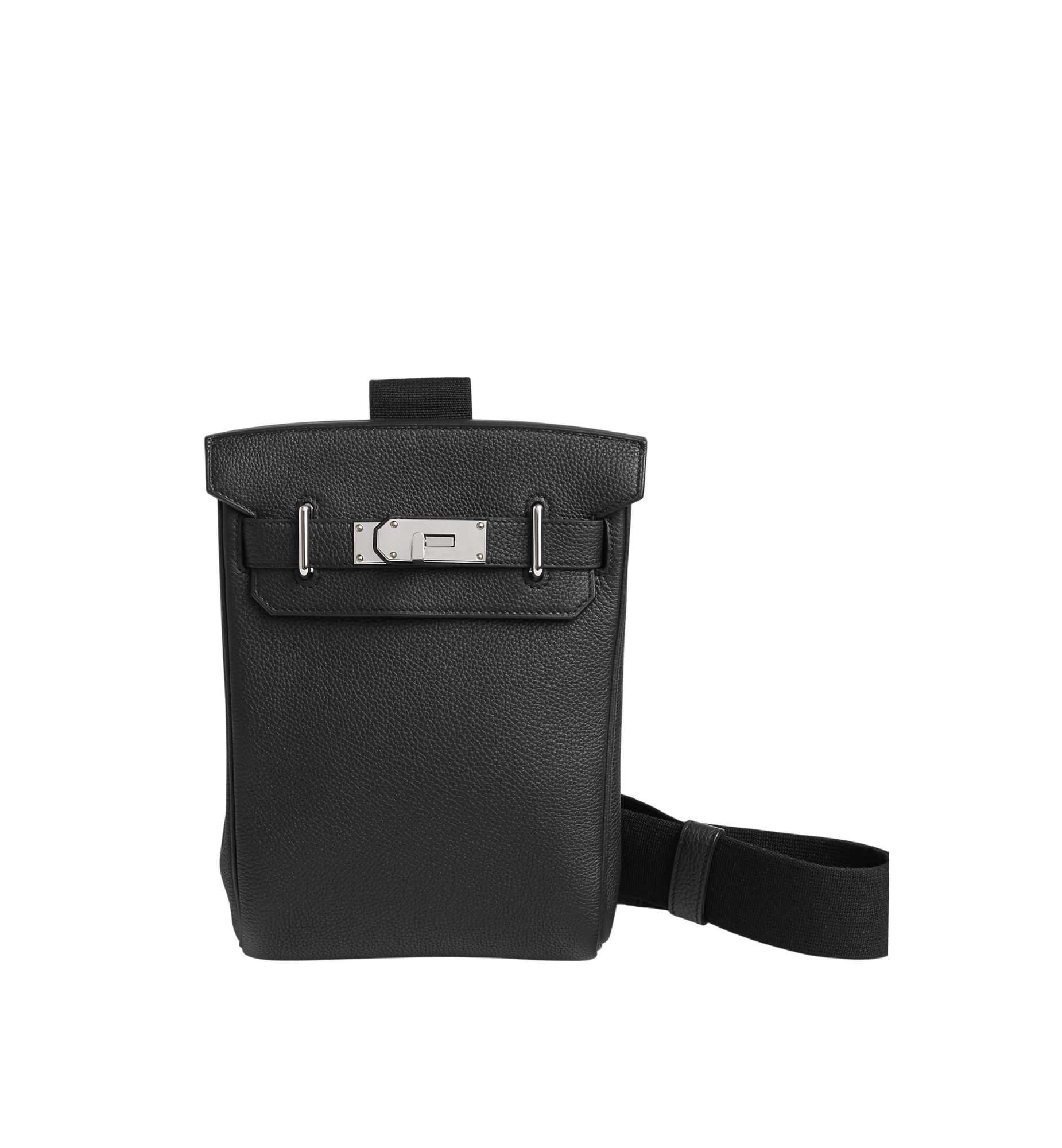 Hermès Hac A Dos GM Veau Togo Sangle Fibre Noir (89)