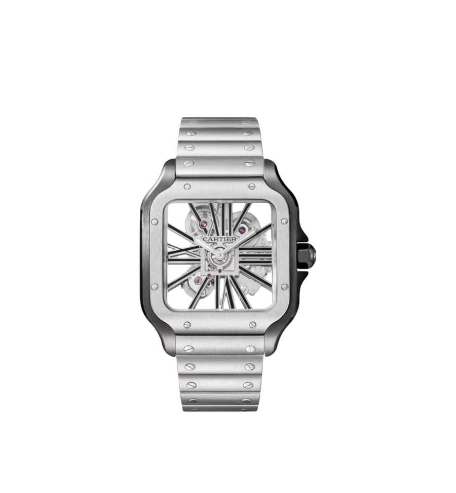 Santos de Cartier skeleton watch Ref. WHSA0027