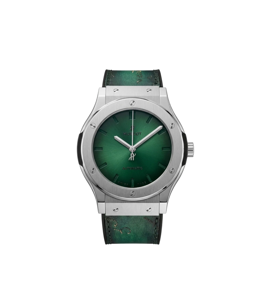 Hublot Classic Fusion Berluti Scritto Emerald Green Ref. 511.NX.050G.VR.BER16