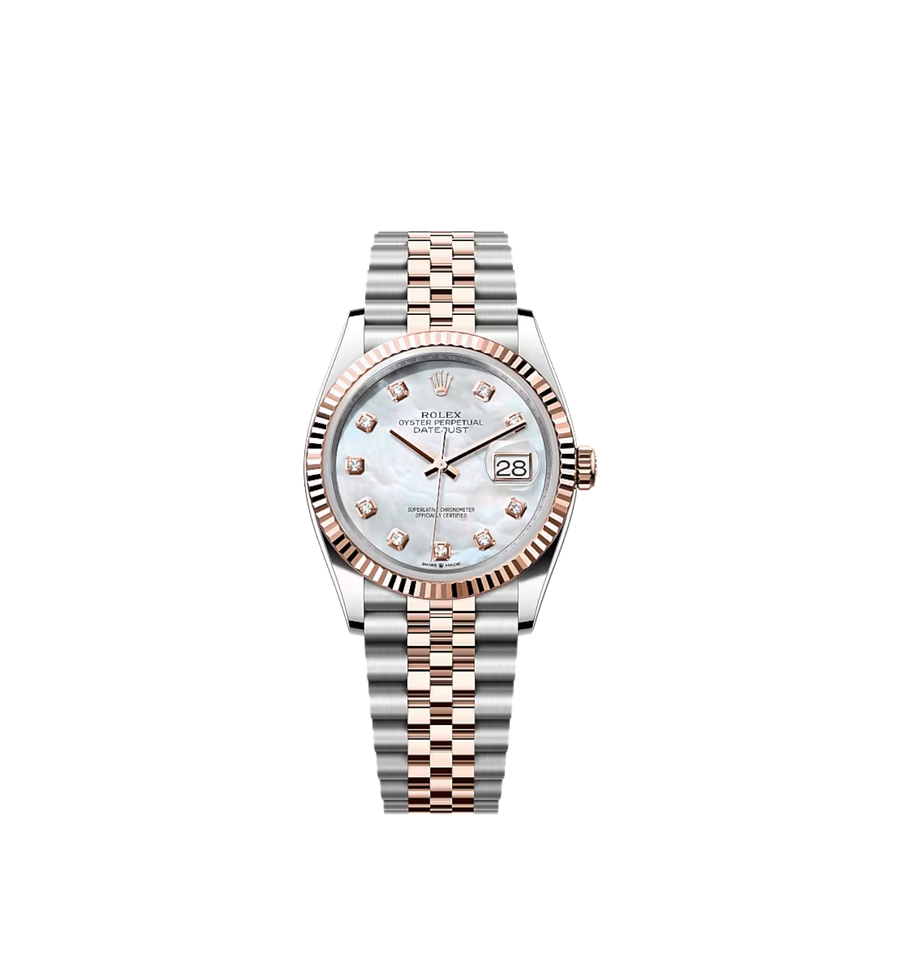 Rolex Datejust 36 Ref. 126231 | White Mother-of-Pearl | Diamond-Set